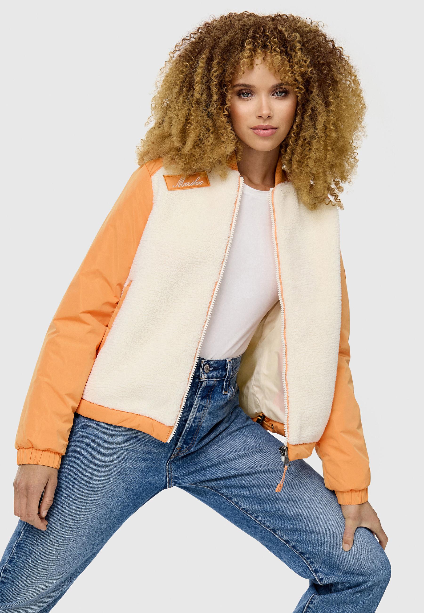 Leichte Hybrid-Jacke "Sayoo" Offwhite - Apricot Sorbet