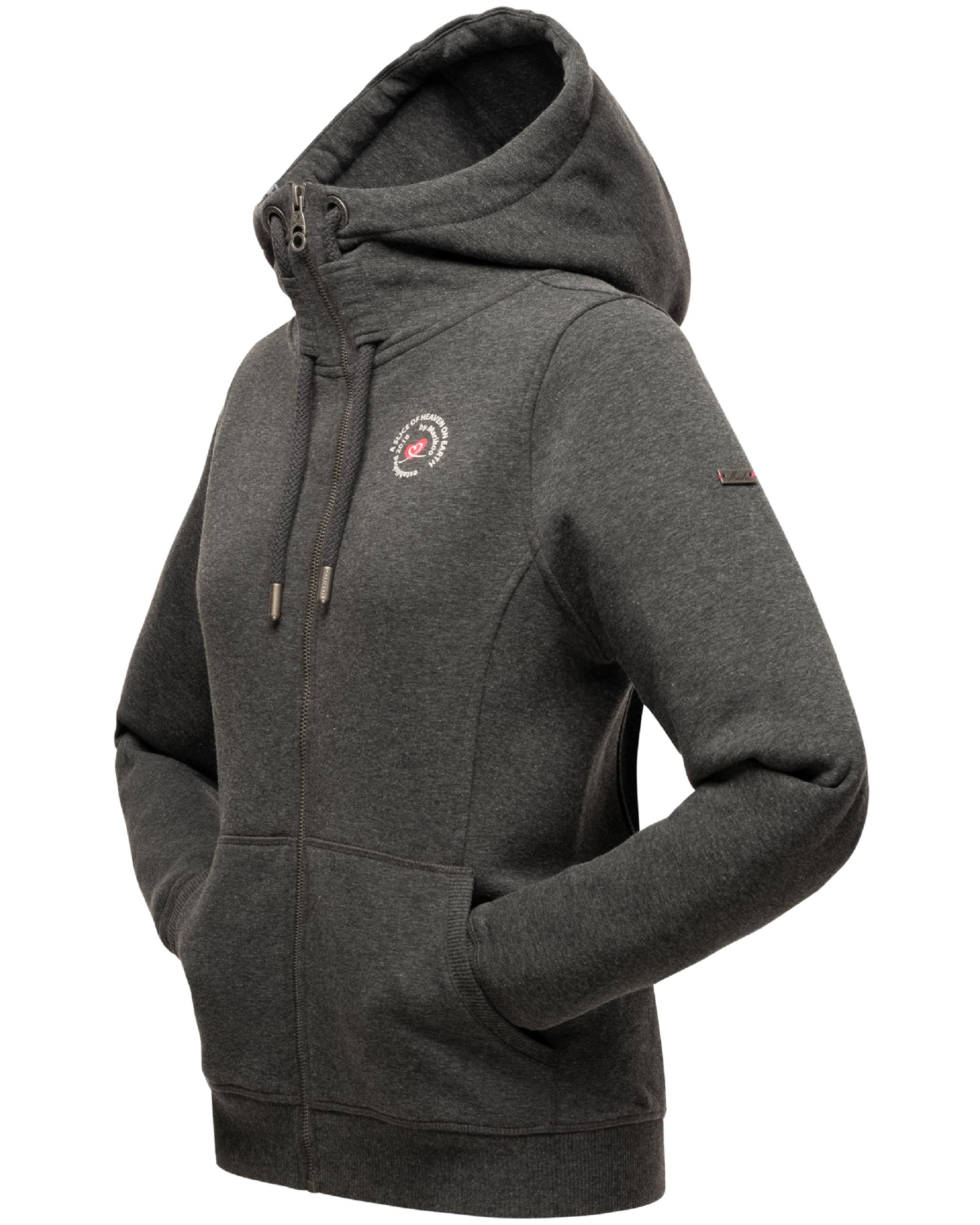 Weiche Sweatjacke mit Kapuze "Setsunaa" Dark Grey Melange