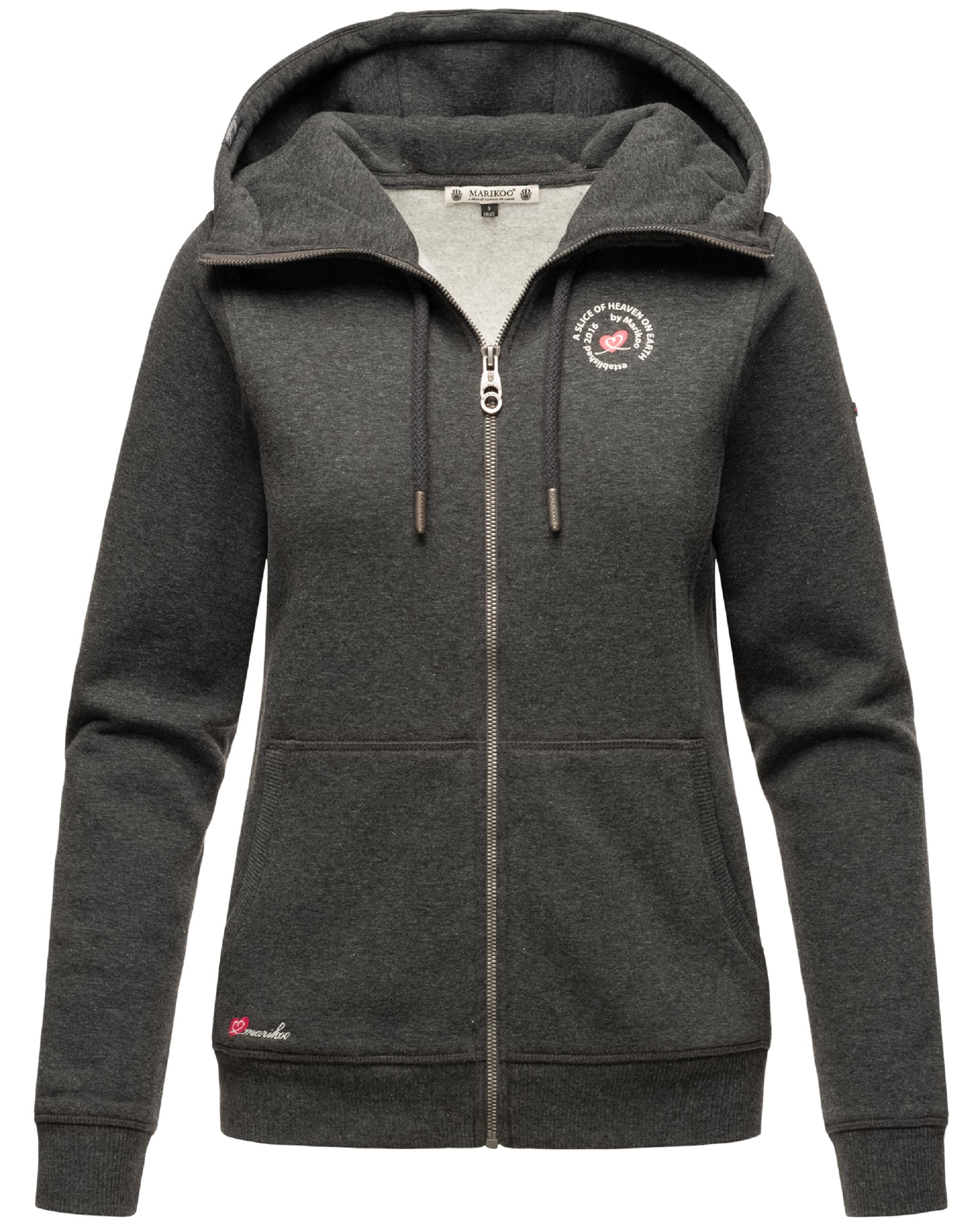 Weiche Sweatjacke mit Kapuze "Setsunaa" Dark Grey Melange