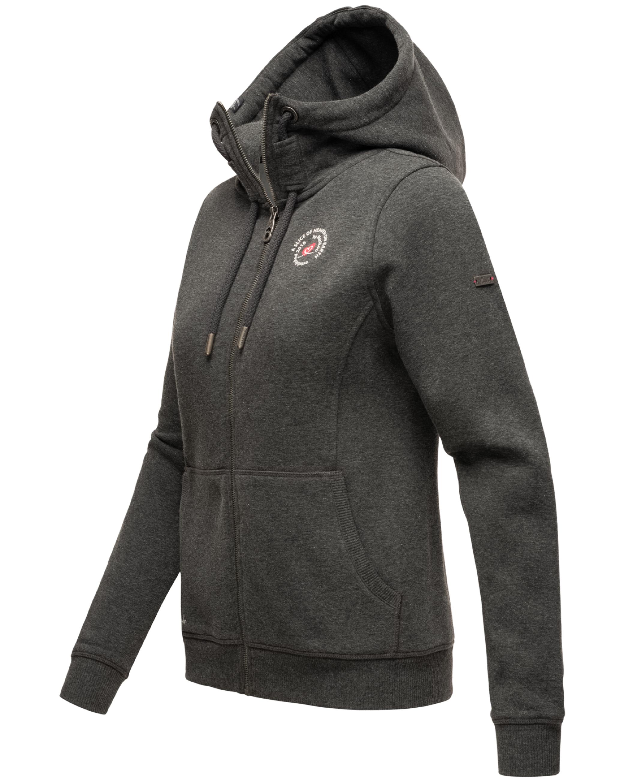 Weiche Sweatjacke mit Kapuze "Setsunaa" Dark Grey Melange