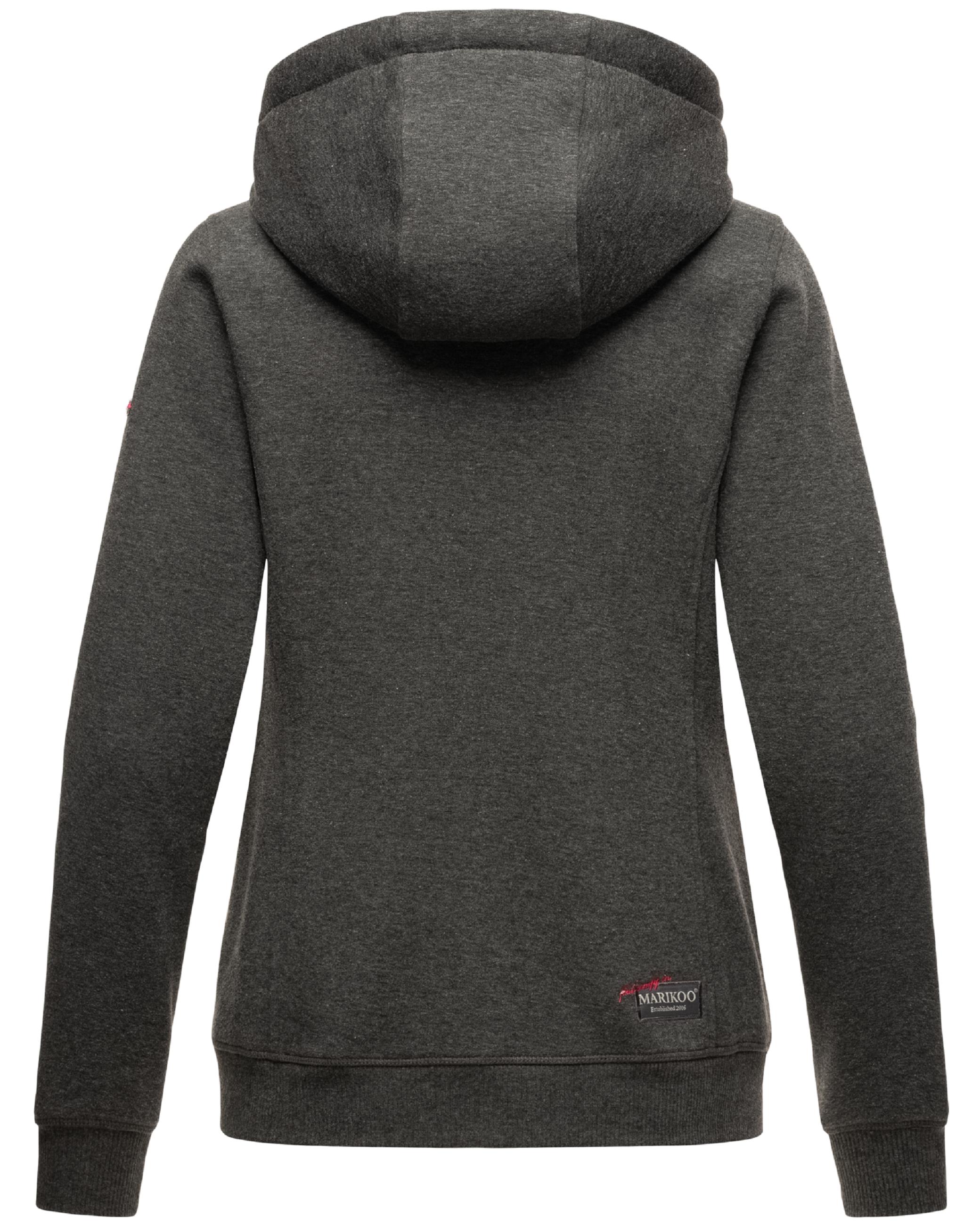 Weiche Sweatjacke mit Kapuze "Setsunaa" Dark Grey Melange