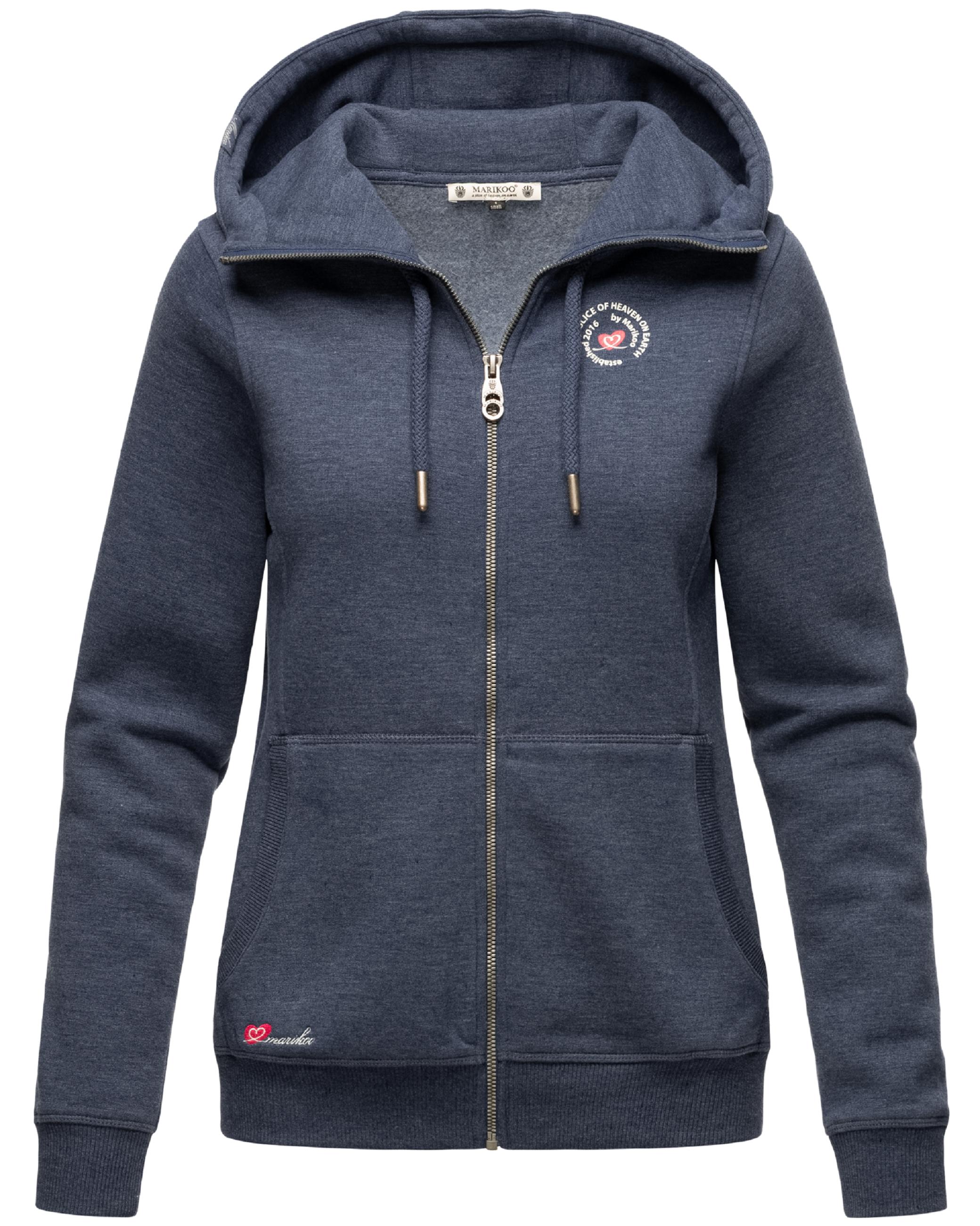 Weiche Sweatjacke mit Kapuze "Setsunaa" Dusty Blue Melange