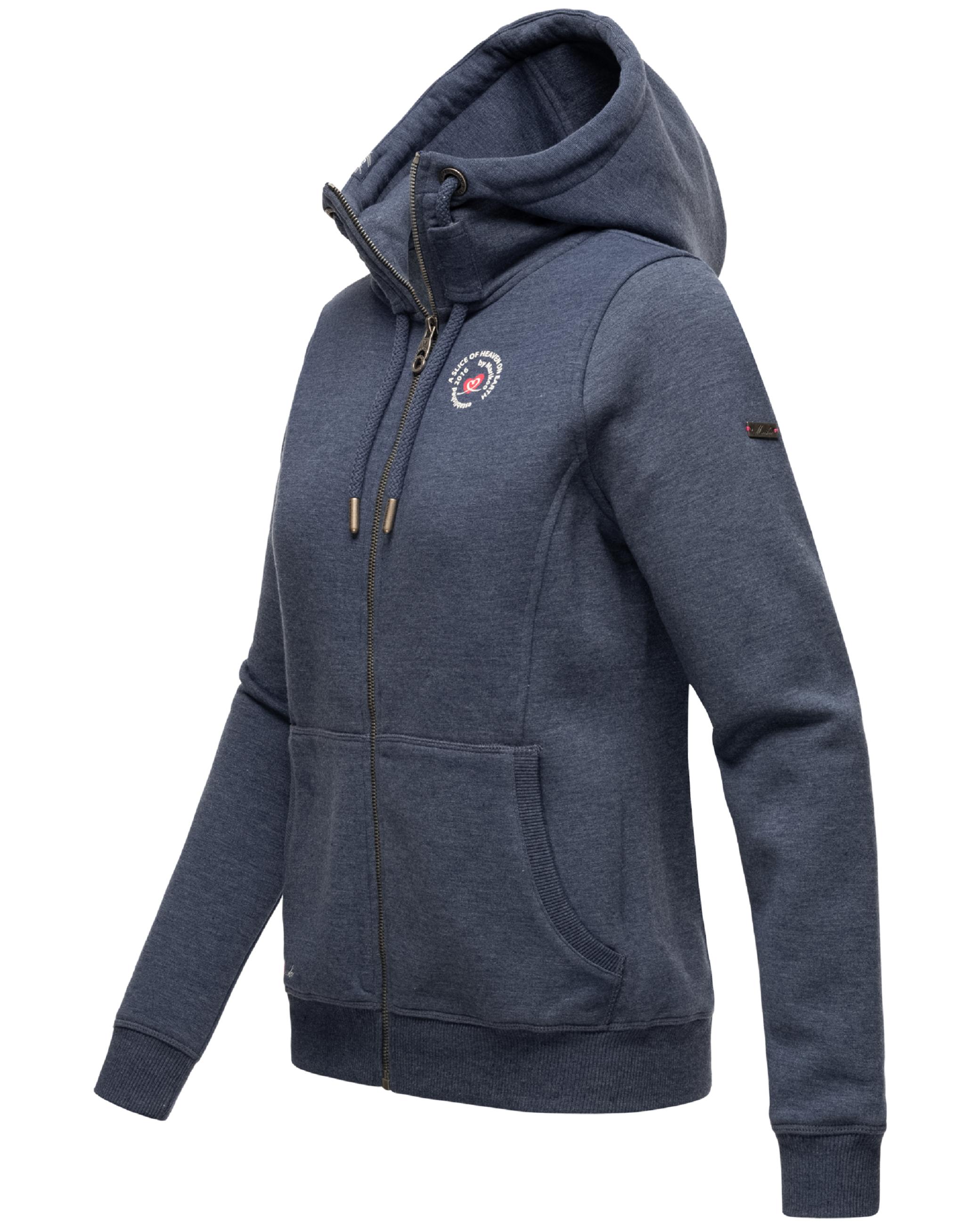 Weiche Sweatjacke mit Kapuze "Setsunaa" Dusty Blue Melange