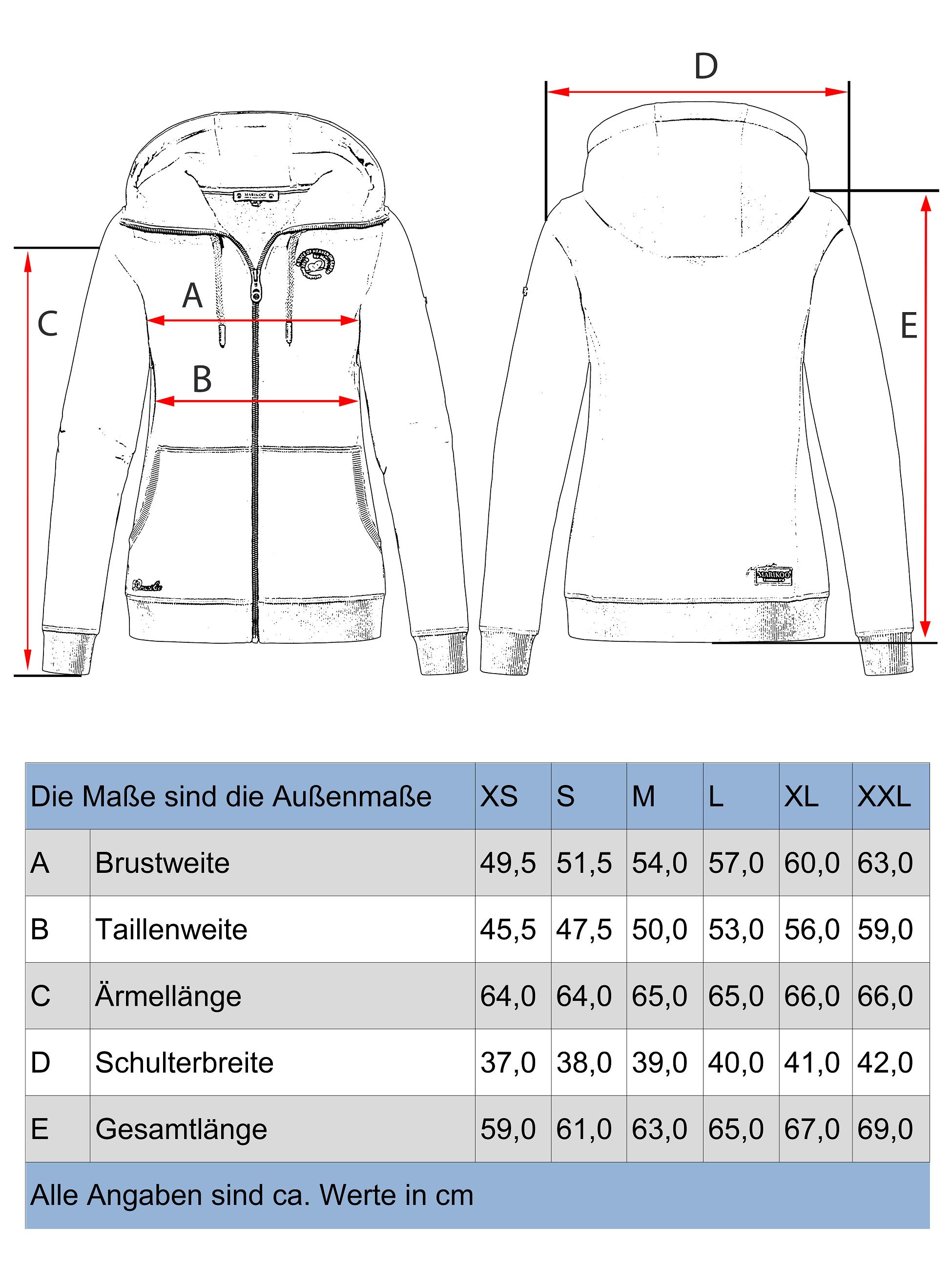 Grössentabelle - Weiche Sweatjacke mit Kapuze "Setsunaa"