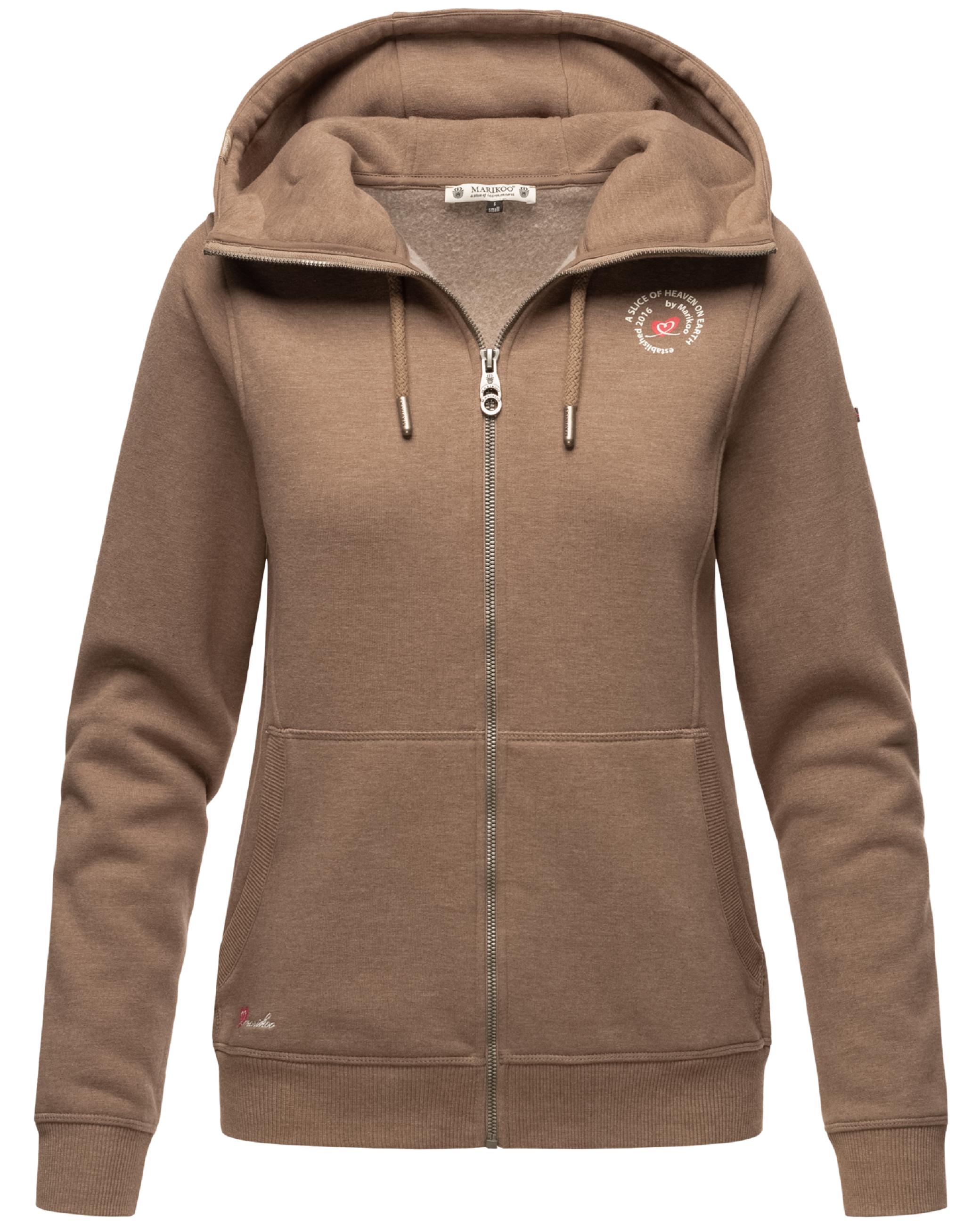 Weiche Sweatjacke mit Kapuze "Setsunaa" Taupe Grey Melange