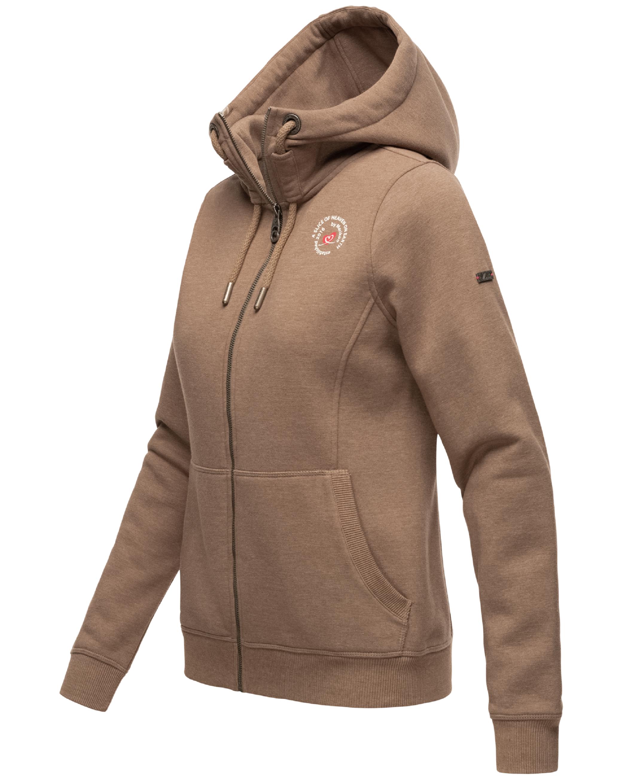 Weiche Sweatjacke mit Kapuze "Setsunaa" Taupe Grey Melange