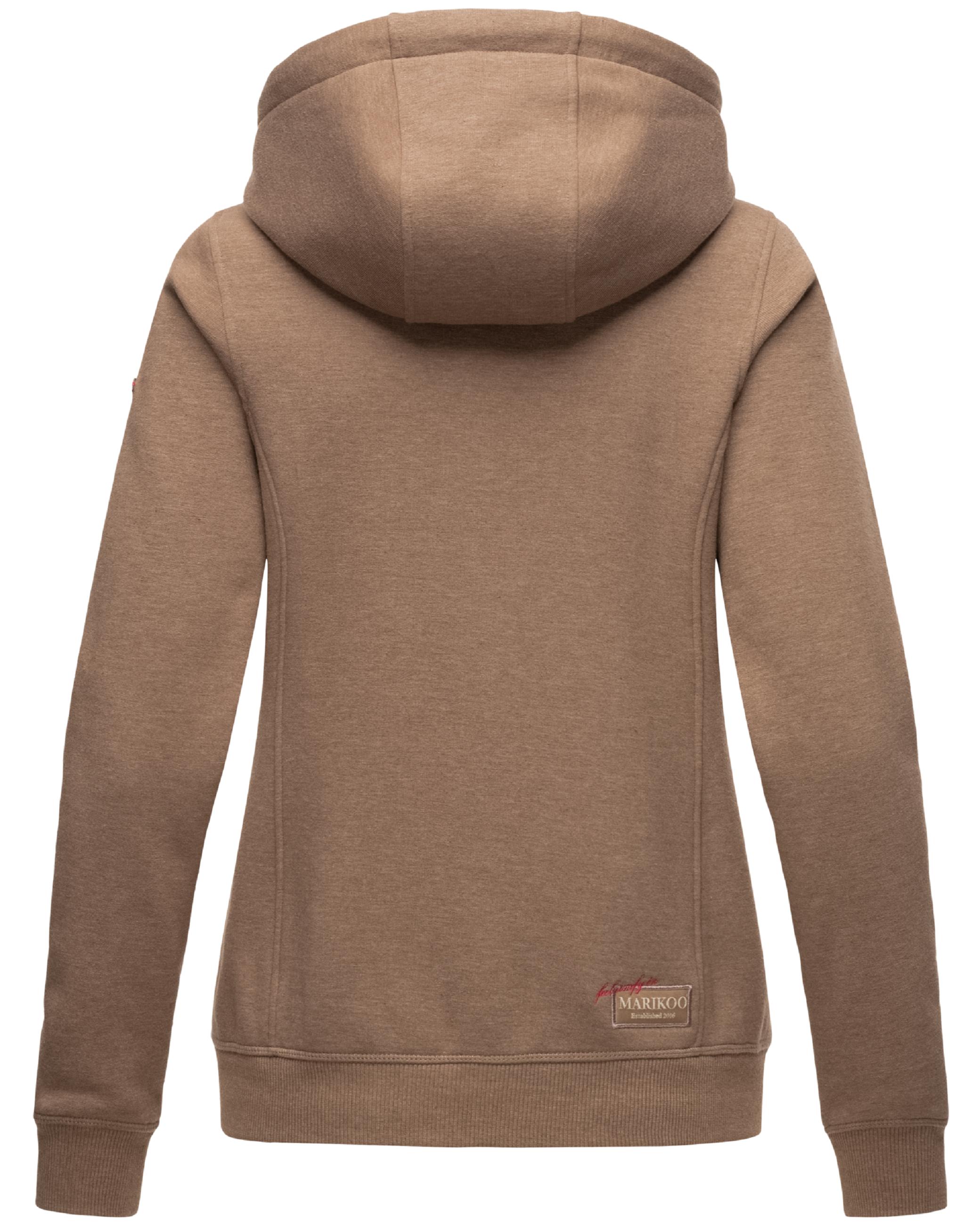 Weiche Sweatjacke mit Kapuze "Setsunaa" Taupe Grey Melange