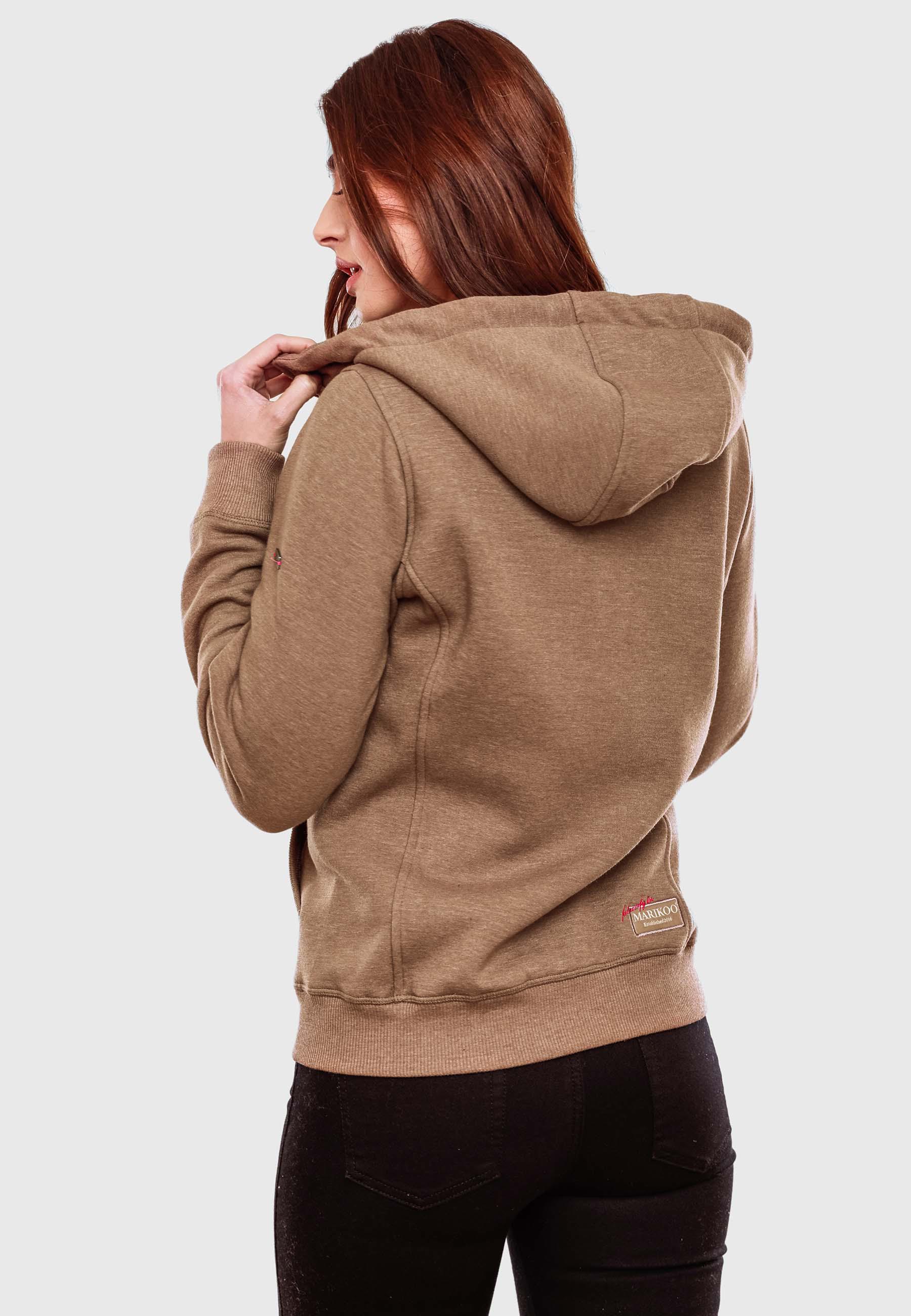 Weiche Sweatjacke mit Kapuze "Setsunaa" Taupe Grey Melange