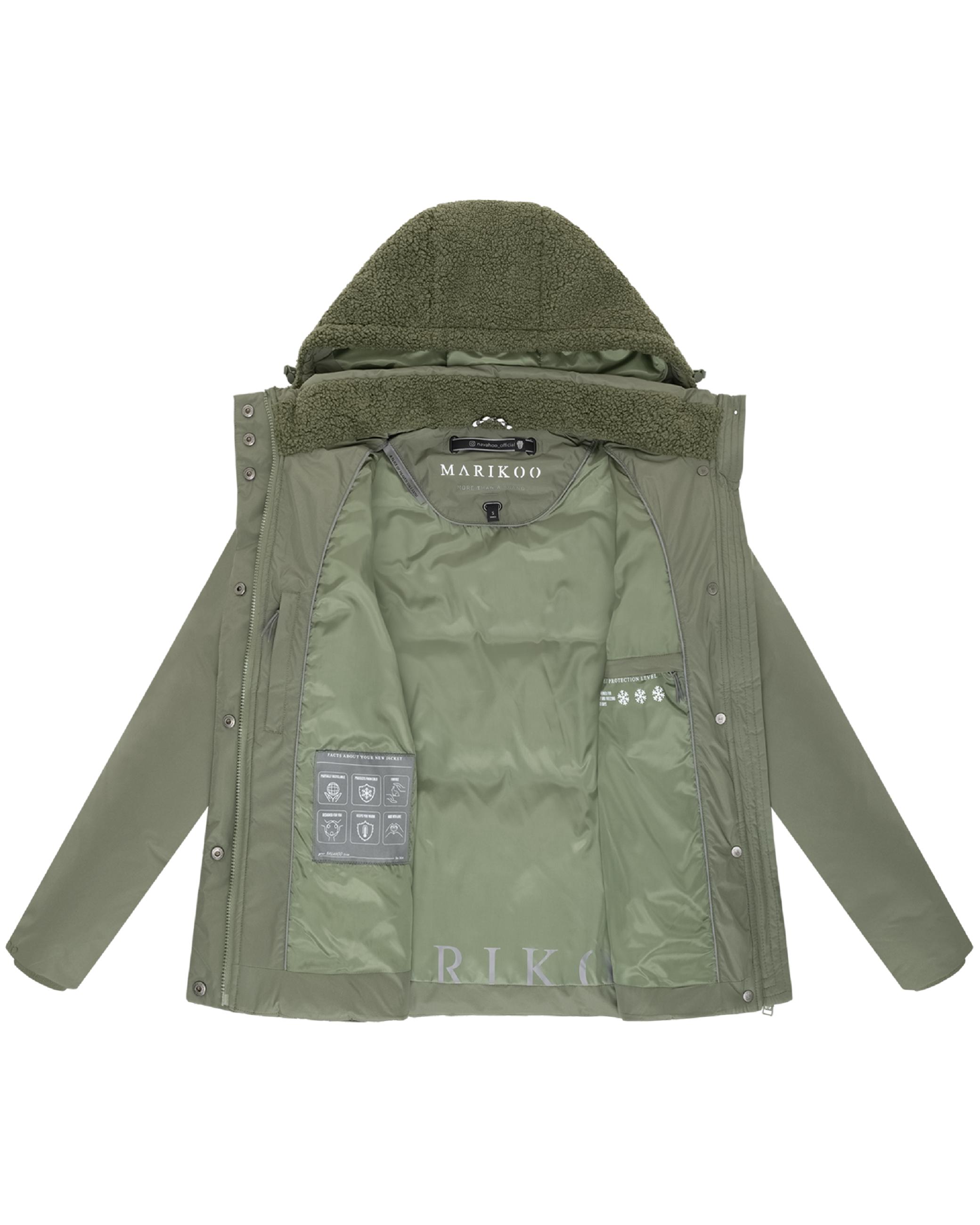 Winterjacke Plüschjacke "Sheeta 16" Olive Leaf