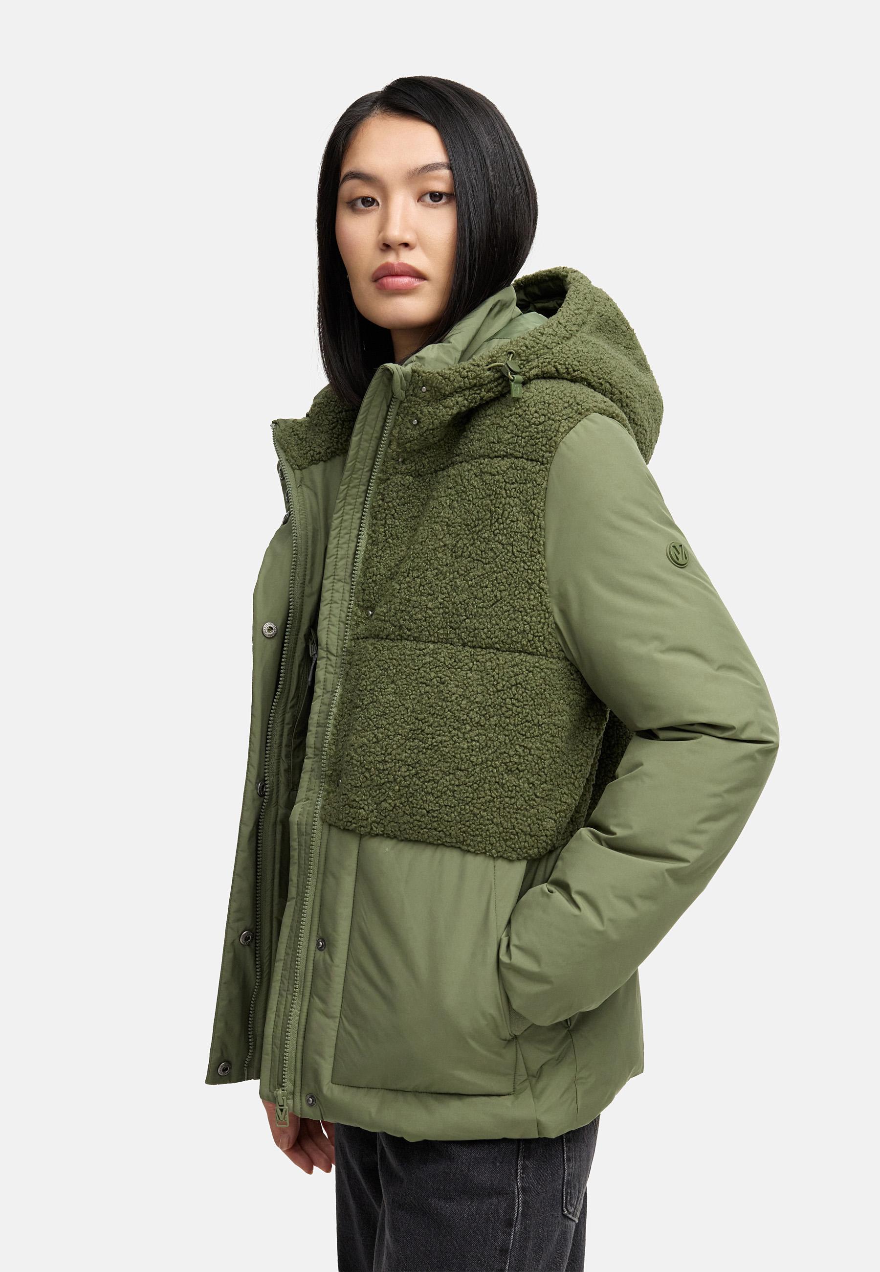 Winterjacke Plüschjacke "Sheeta 16" Olive Leaf