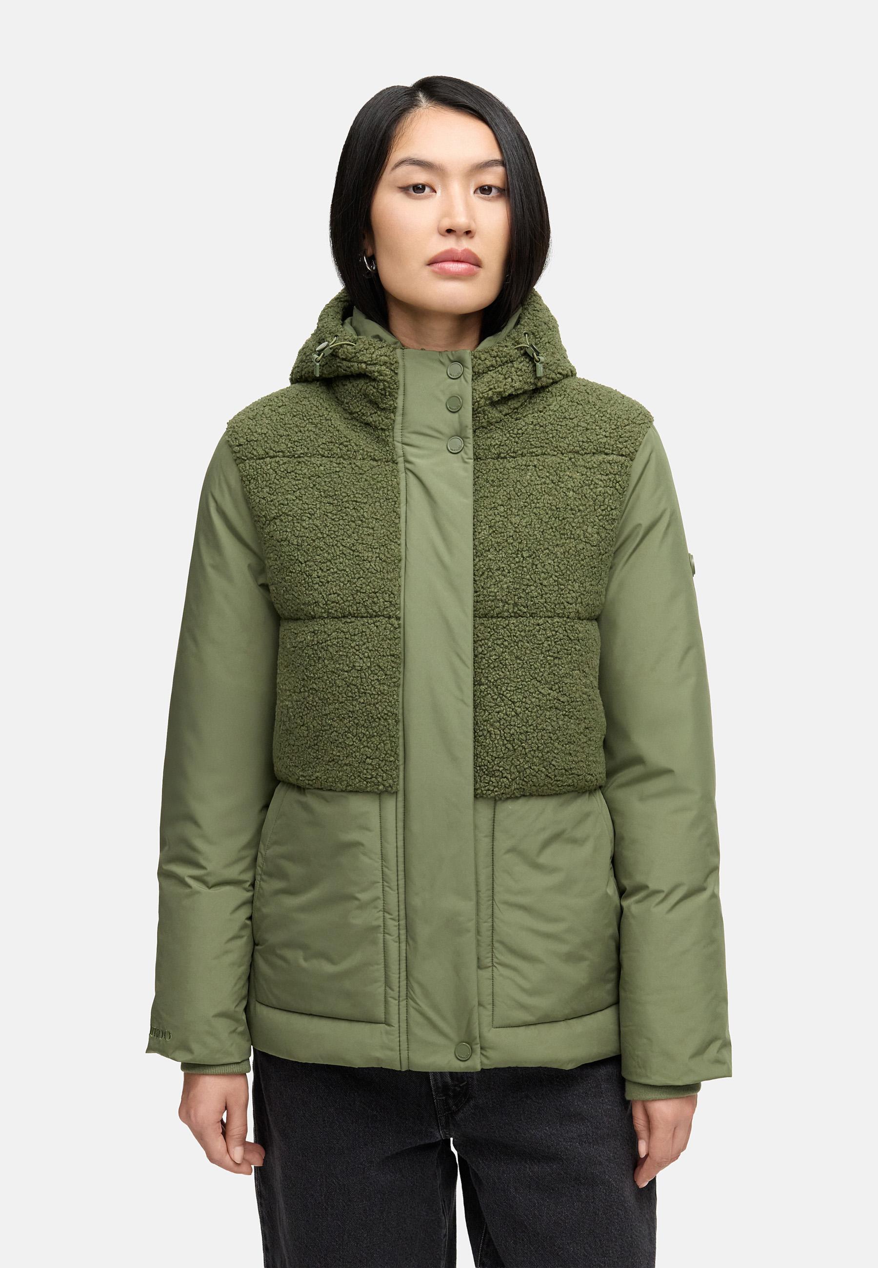 Winterjacke Plüschjacke "Sheeta 16" Olive Leaf