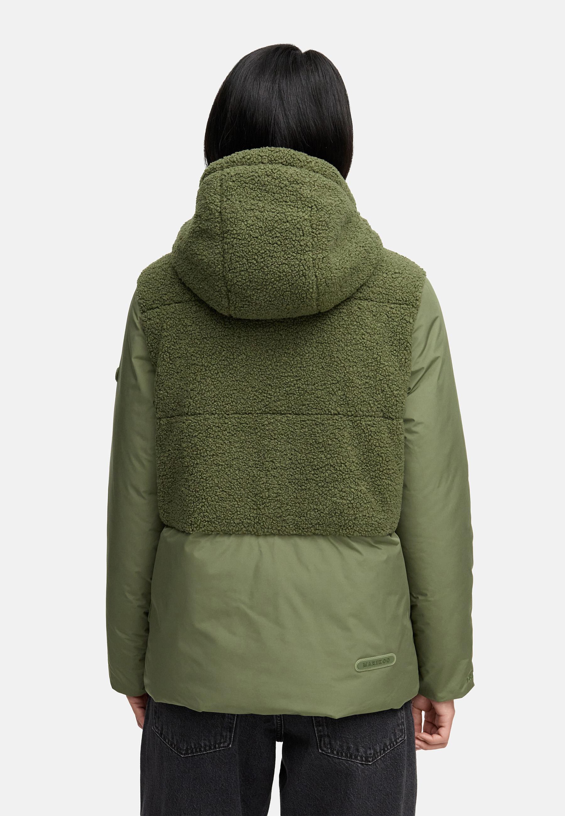 Winterjacke Plüschjacke "Sheeta 16" Olive Leaf