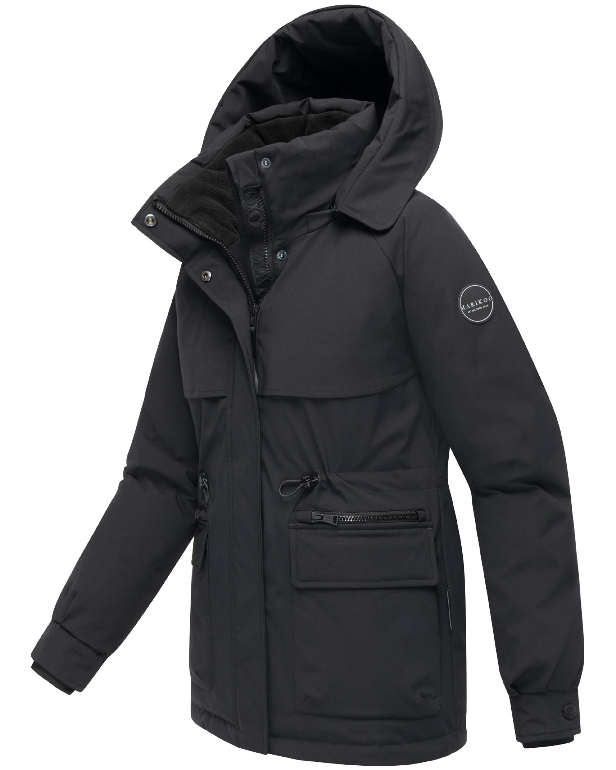 Winter Kurzmantel mit Taillenzugband "Shigaraa XVI" Black