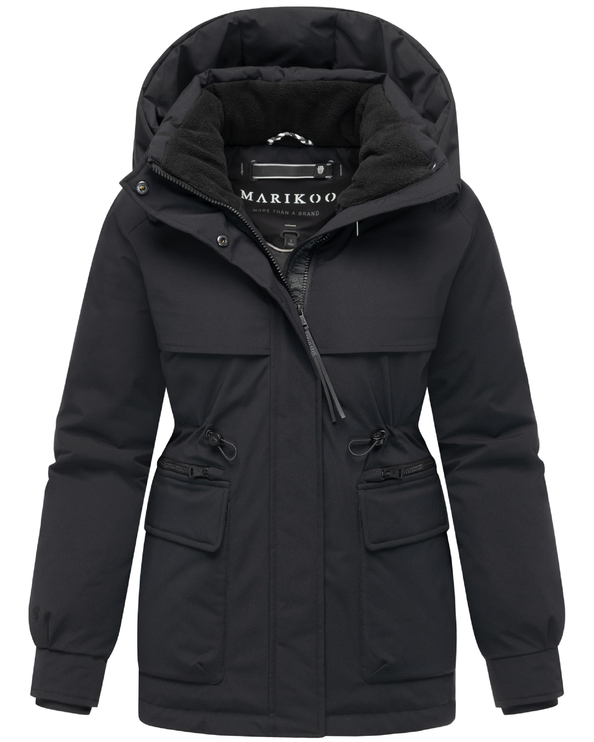 Winter Kurzmantel mit Taillenzugband "Shigaraa XVI" Black