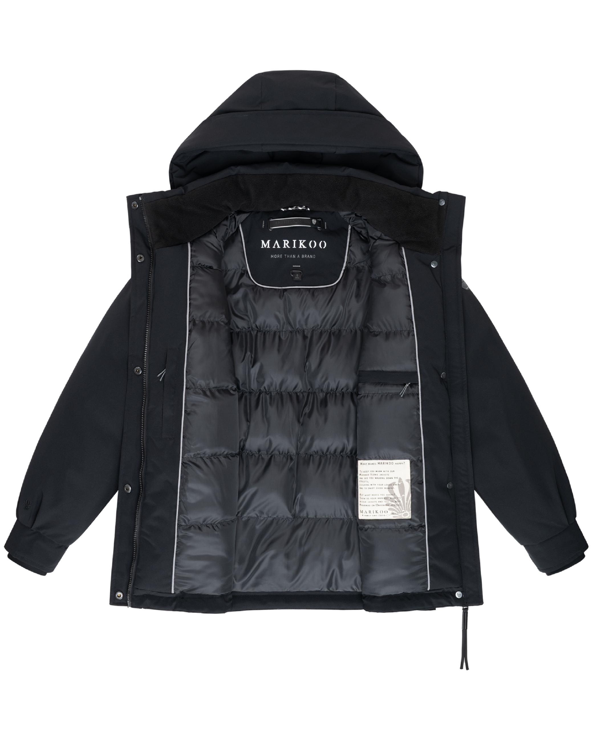Winter Kurzmantel mit Taillenzugband "Shigaraa XVI" Black