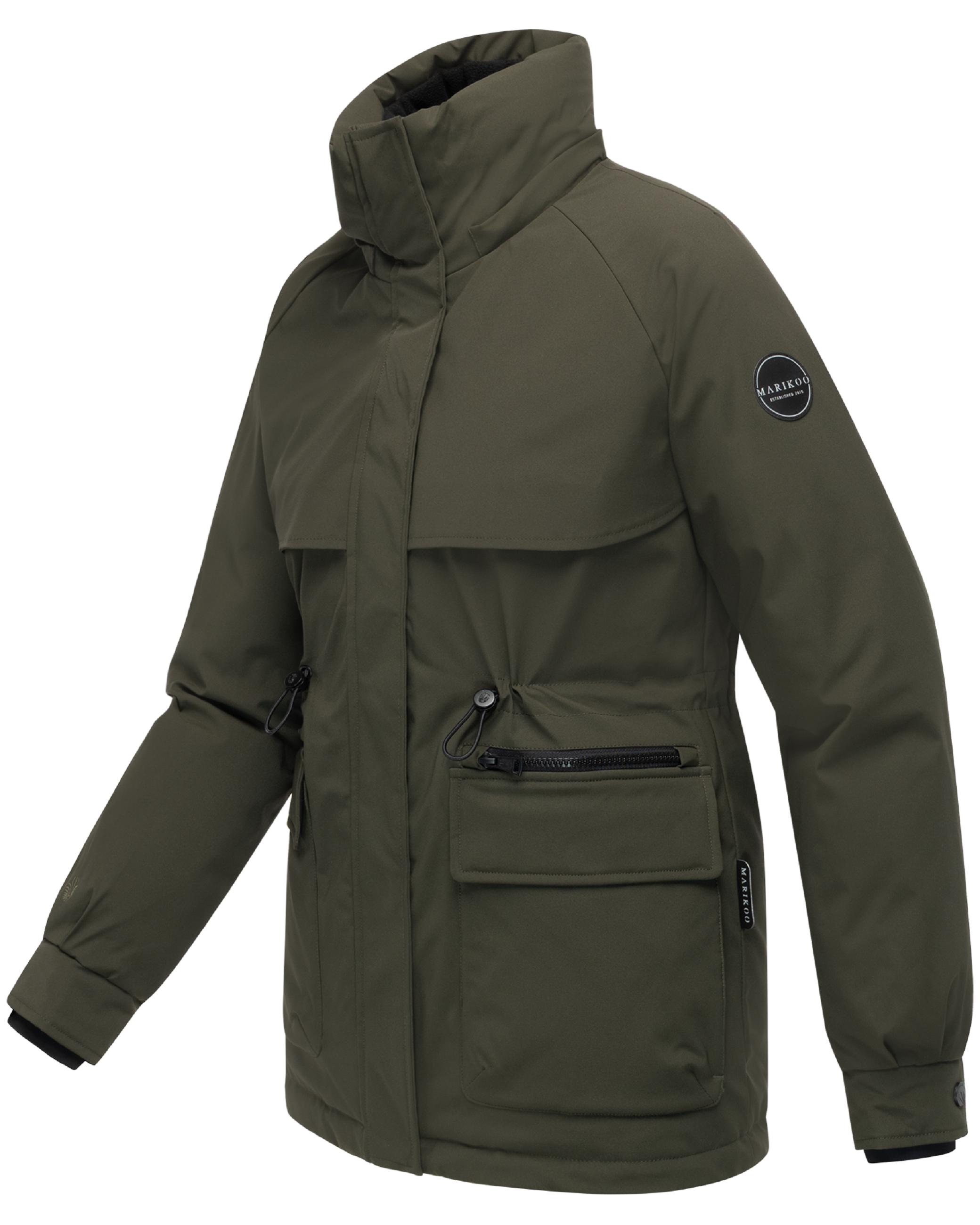 Winter Kurzmantel mit Taillenzugband "Shigaraa XVI" Dark Olive