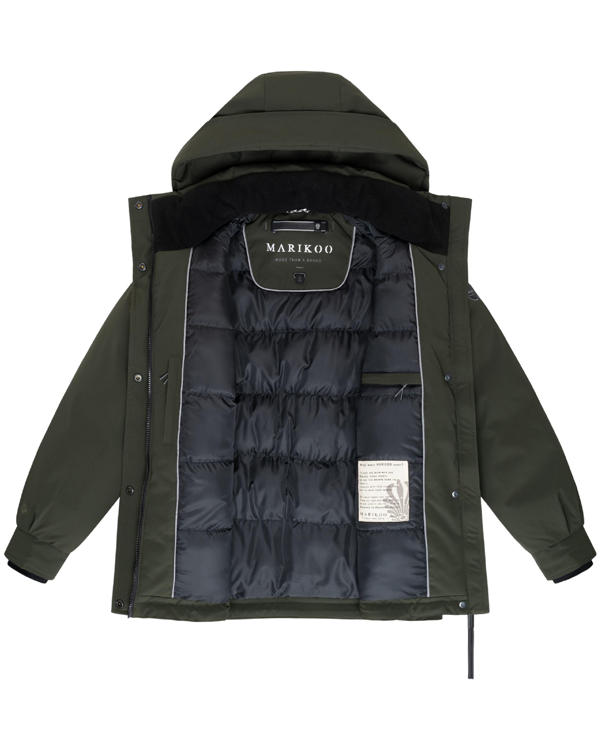 Winter Kurzmantel mit Taillenzugband "Shigaraa XVI" Dark Olive