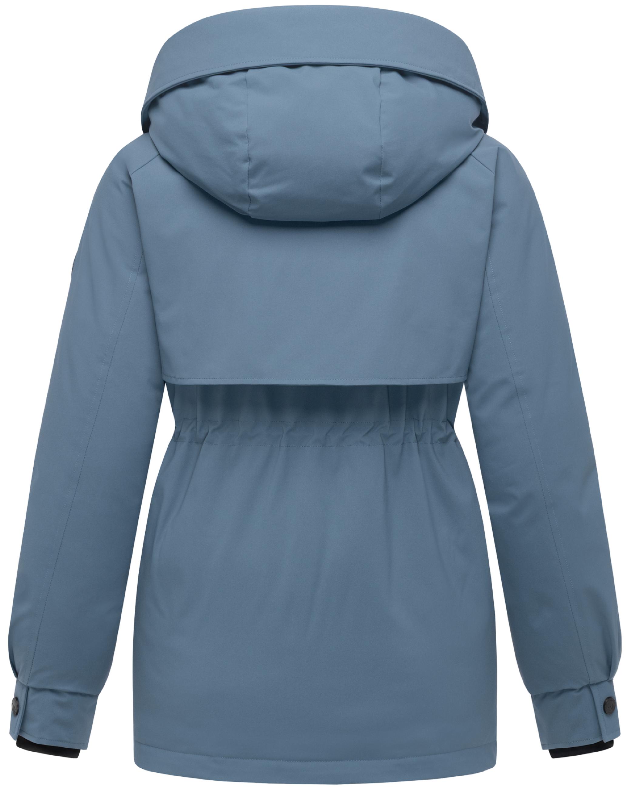 Winter Kurzmantel mit Taillenzugband "Shigaraa XVI" Dusty Blue