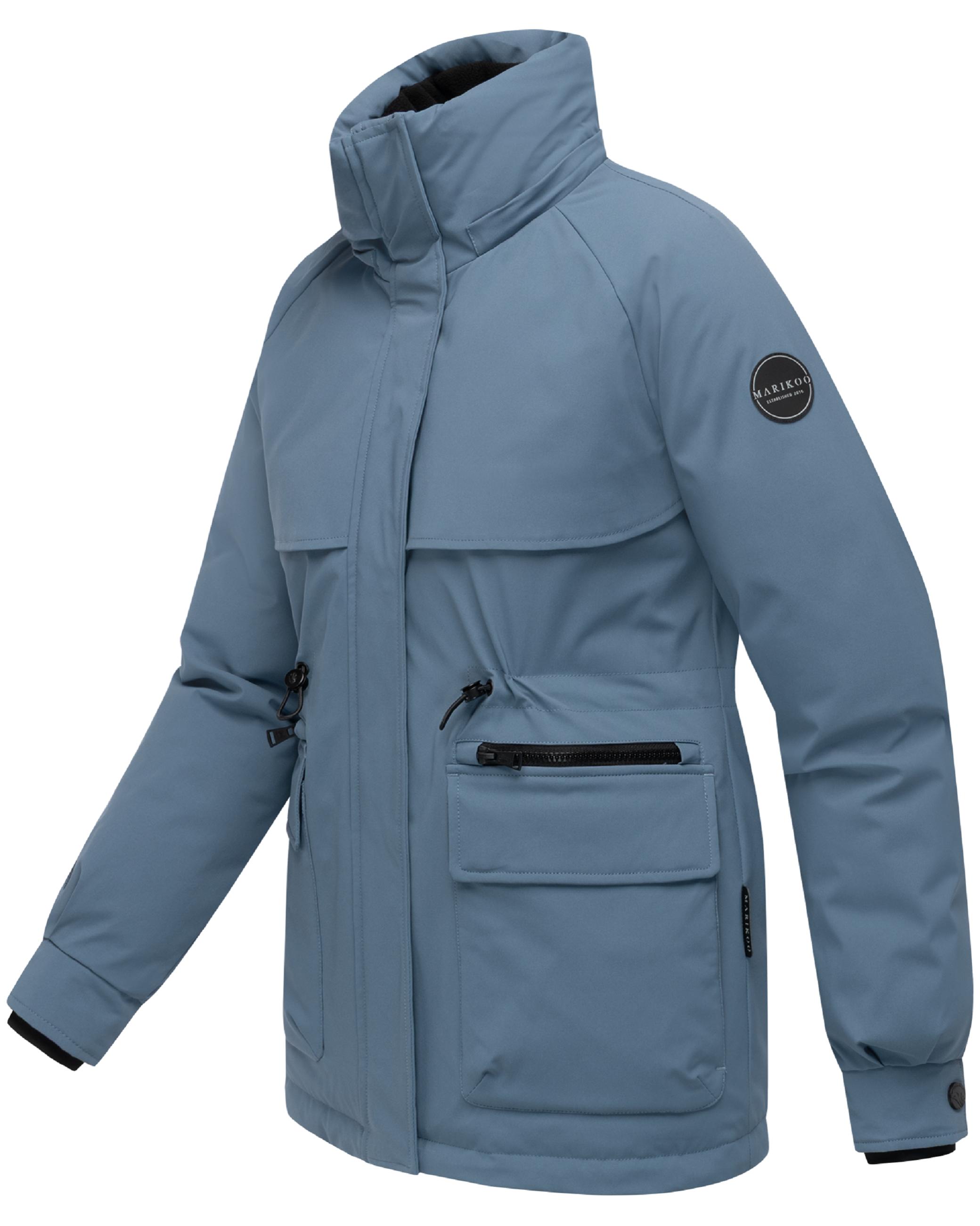 Winter Kurzmantel mit Taillenzugband "Shigaraa XVI" Dusty Blue