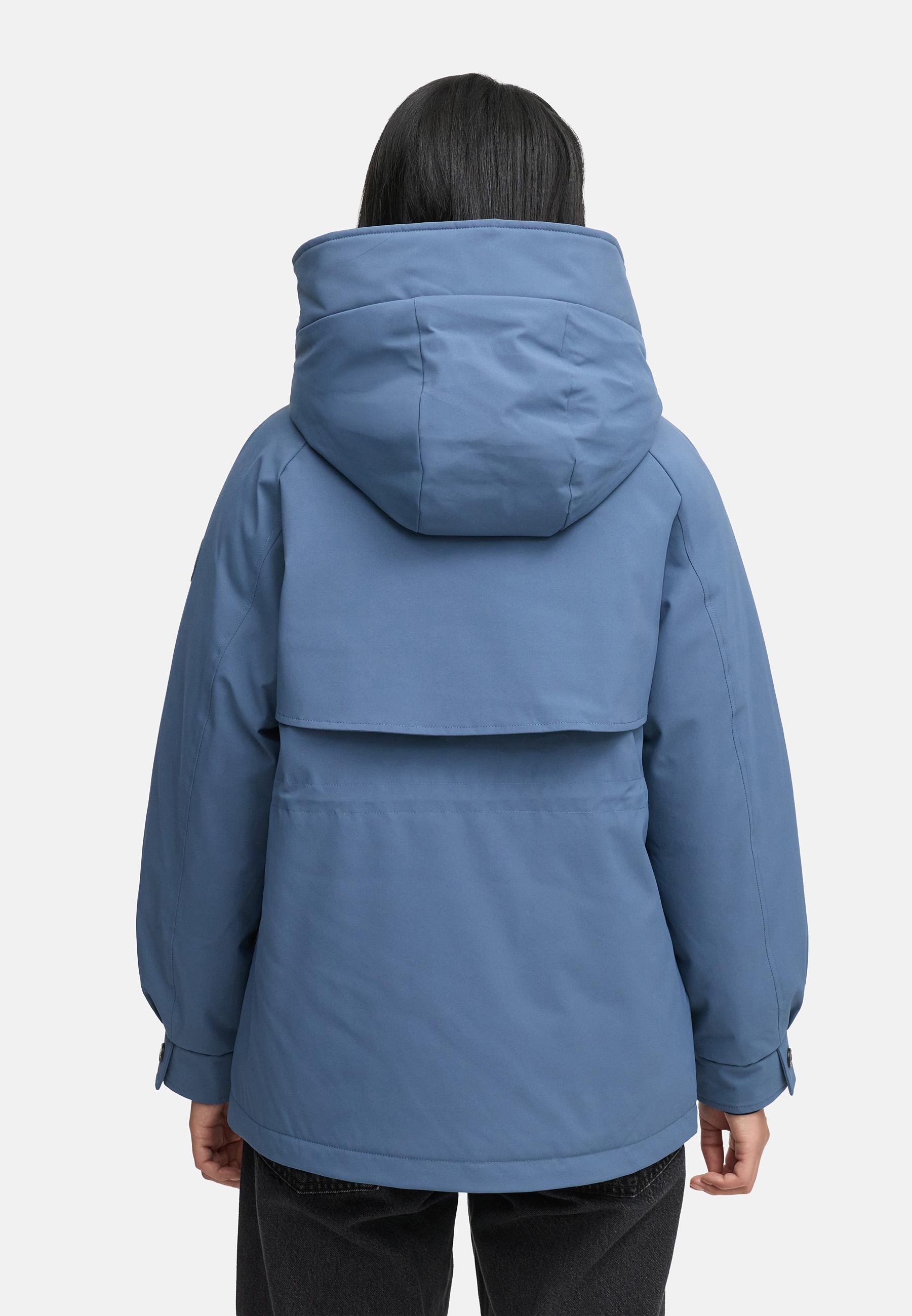 Winter Kurzmantel mit Taillenzugband "Shigaraa XVI" Dusty Blue