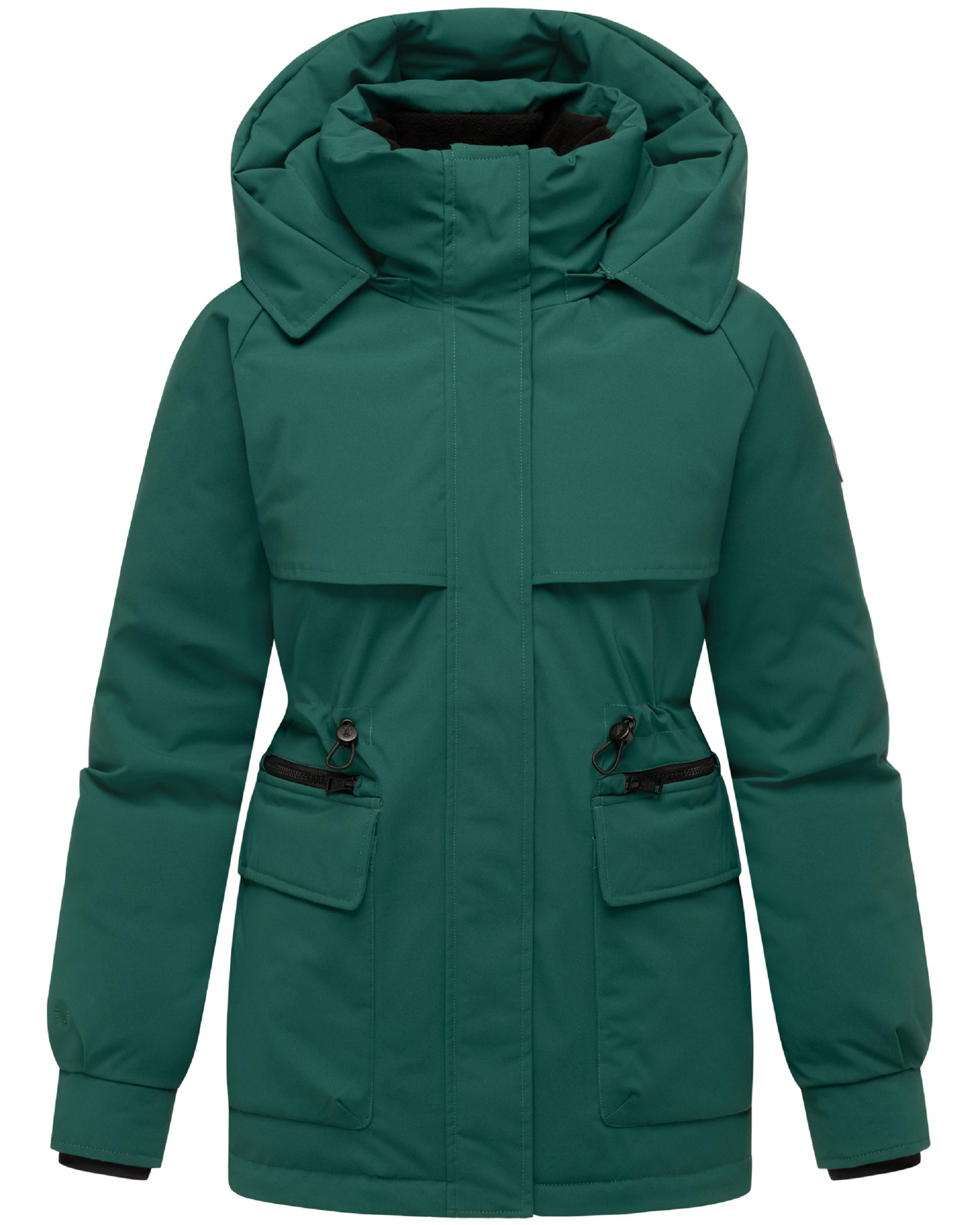 Winter Kurzmantel mit Taillenzugband "Shigaraa XVI" Evergreen
