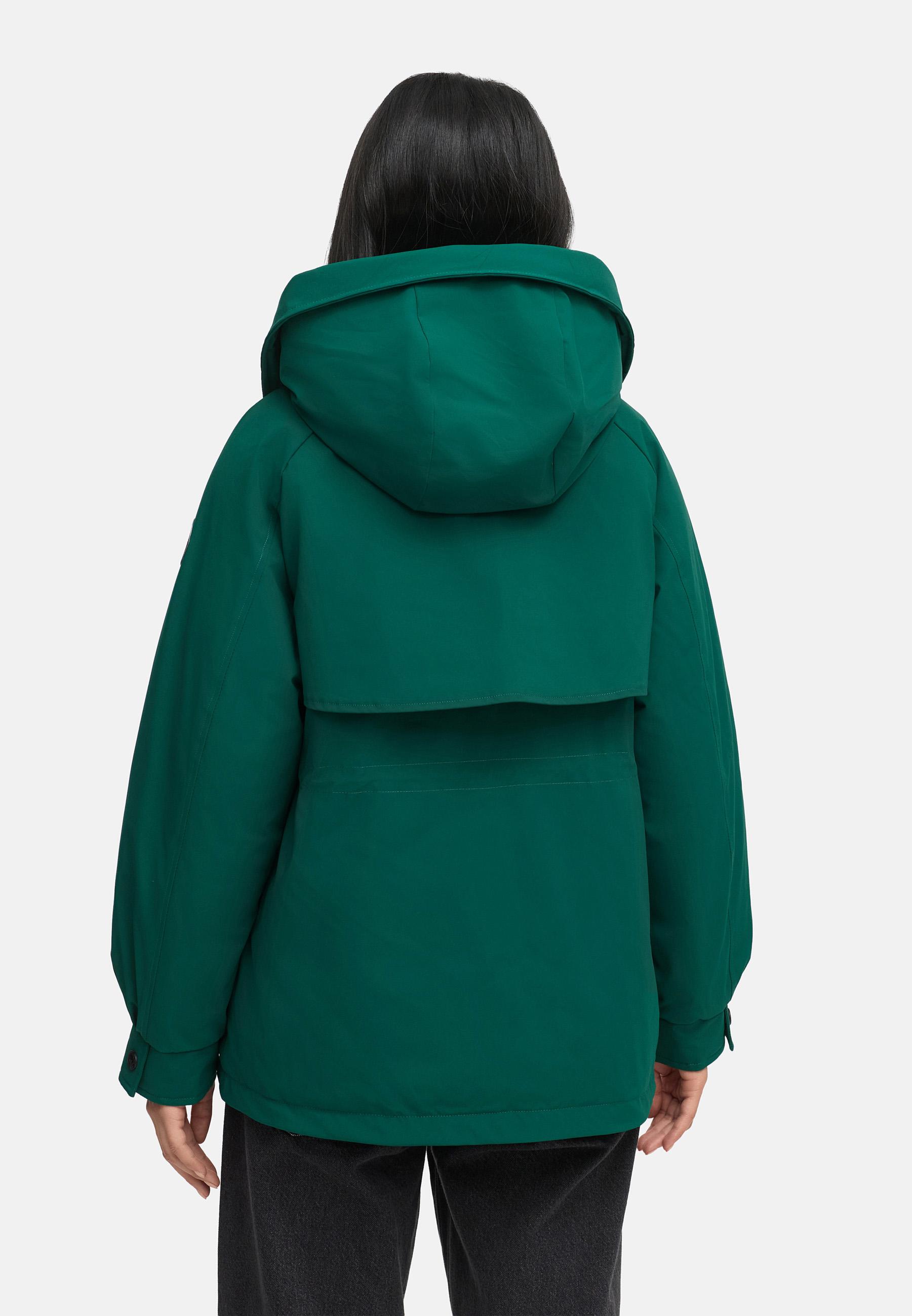 Winter Kurzmantel mit Taillenzugband "Shigaraa XVI" Evergreen