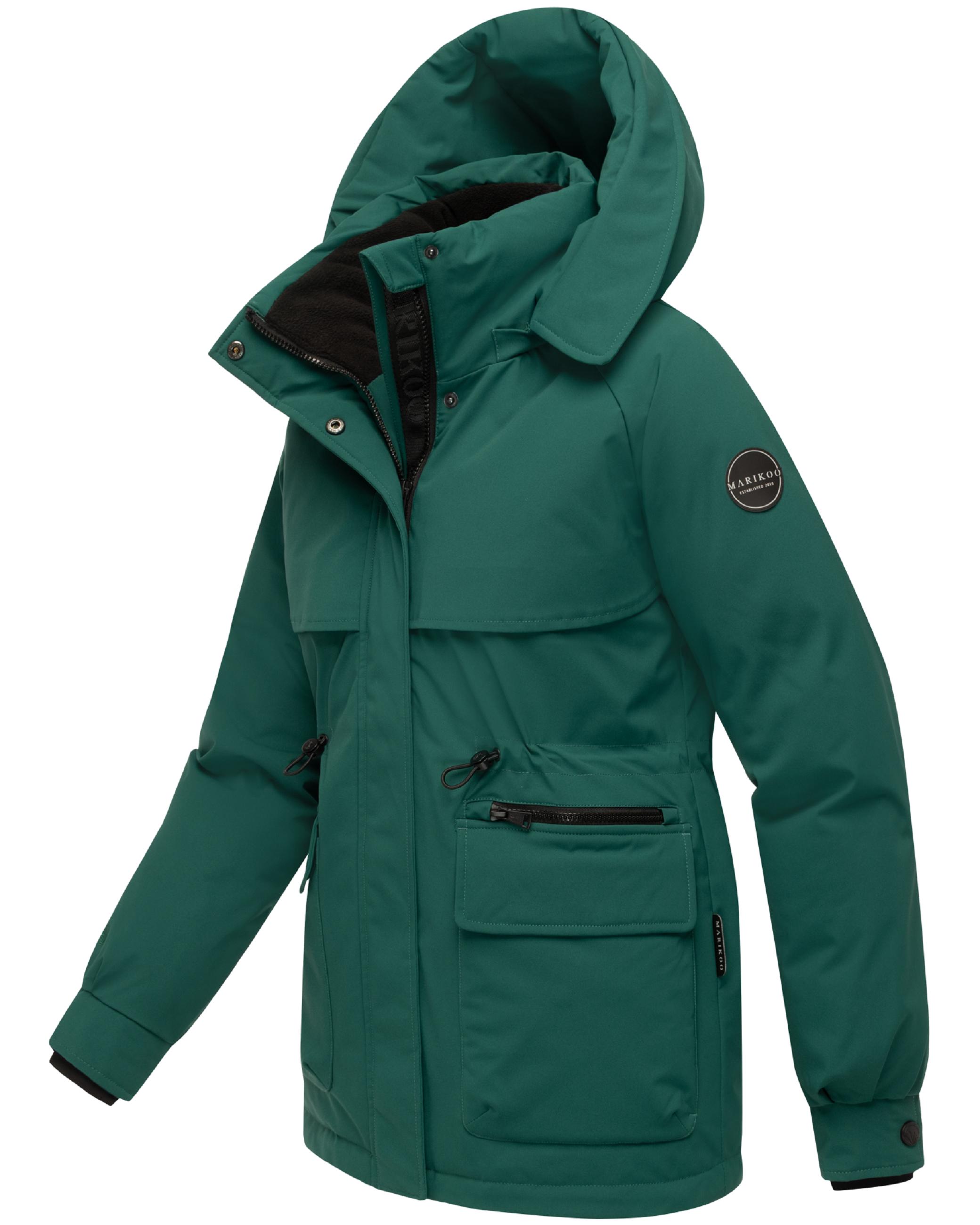 Winter Kurzmantel mit Taillenzugband "Shigaraa XVI" Evergreen