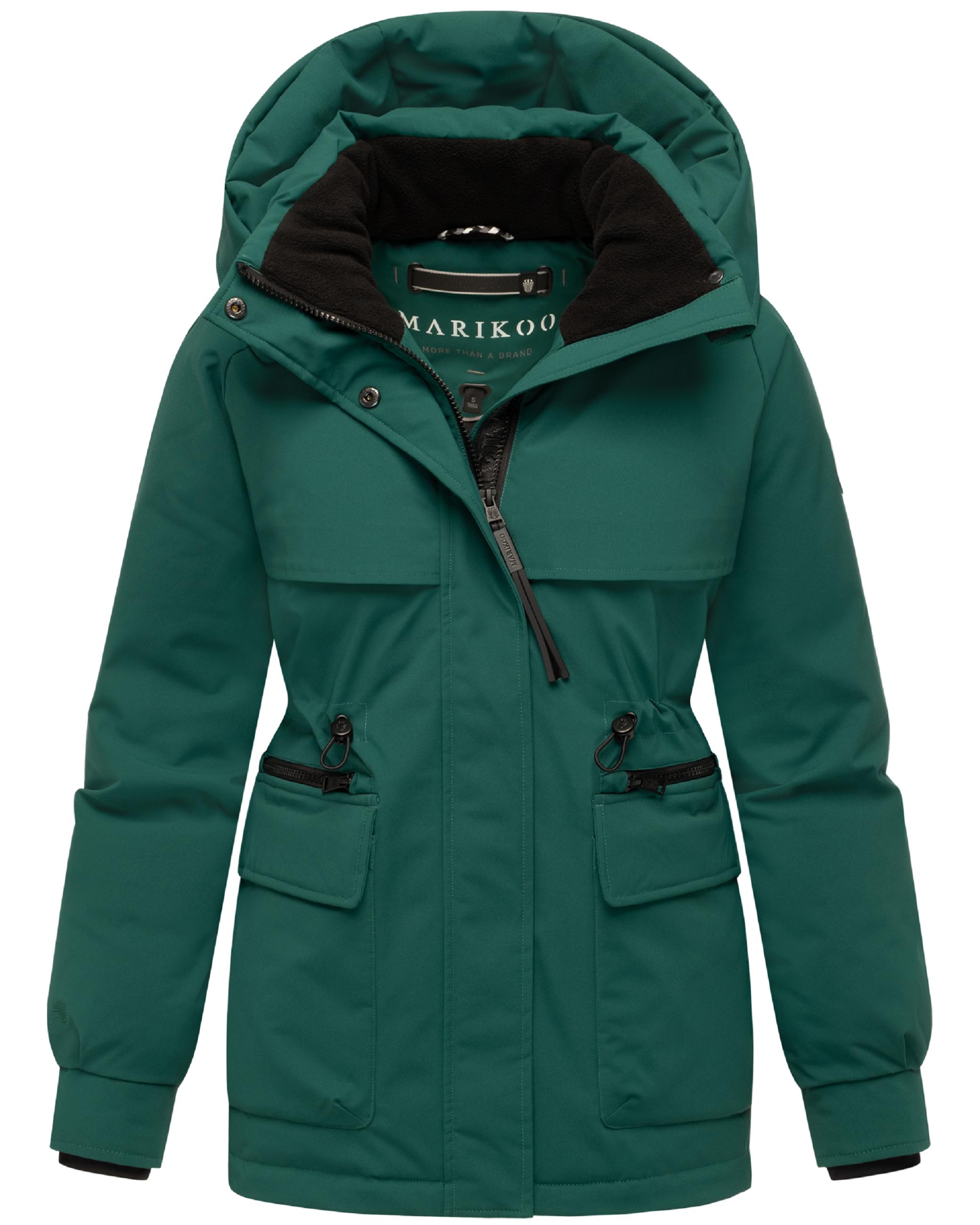 Winter Kurzmantel mit Taillenzugband "Shigaraa XVI" Evergreen
