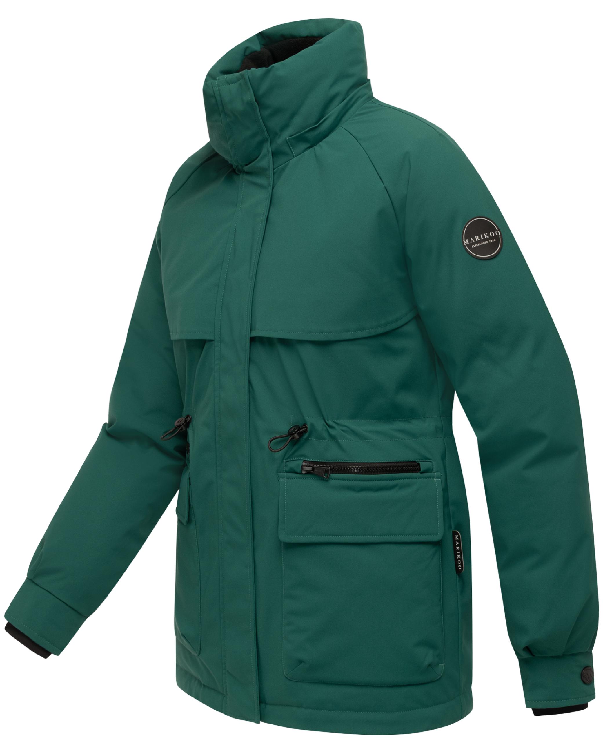 Winter Kurzmantel mit Taillenzugband "Shigaraa XVI" Evergreen