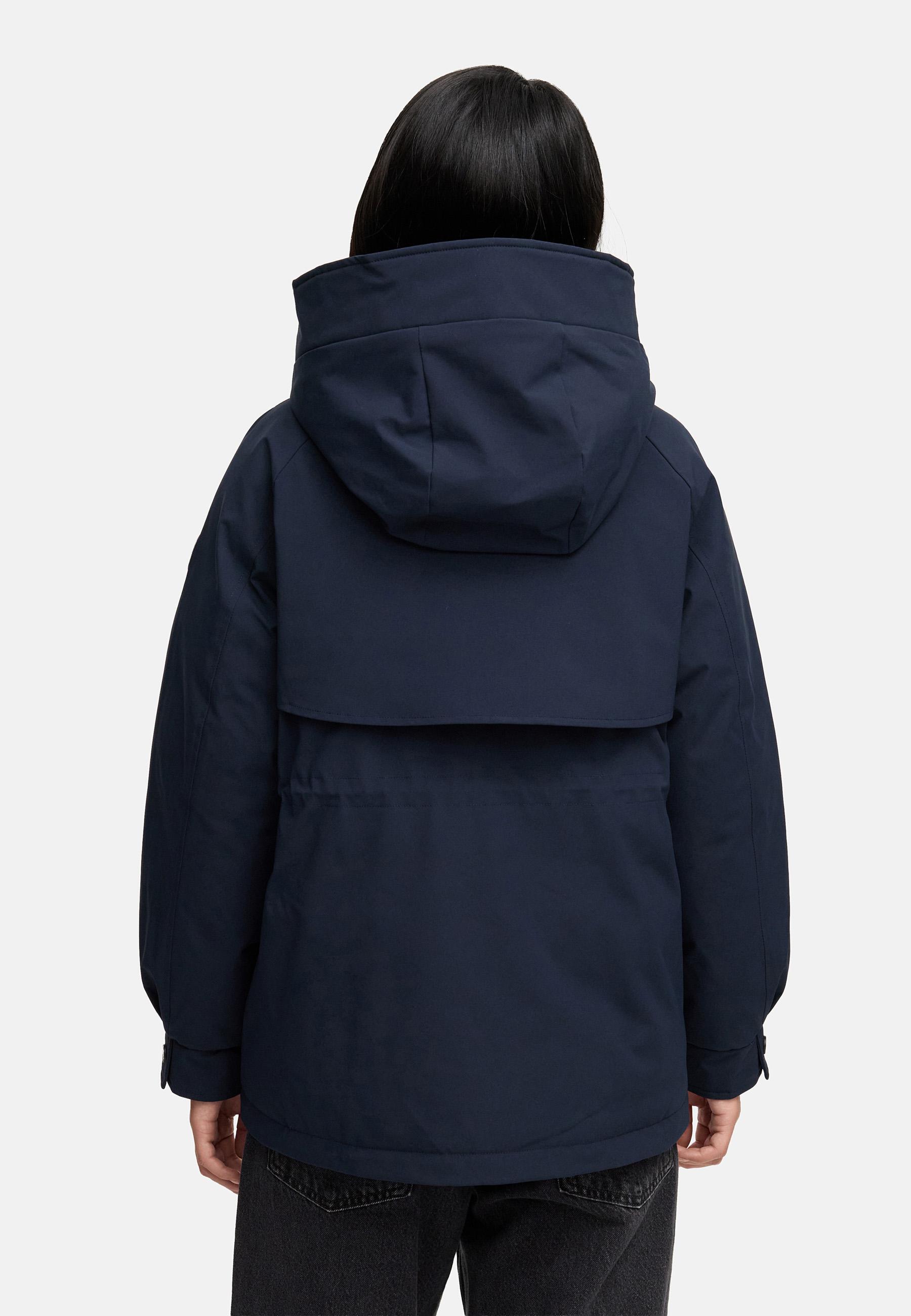 Winter Kurzmantel mit Taillenzugband "Shigaraa XVI" Navy