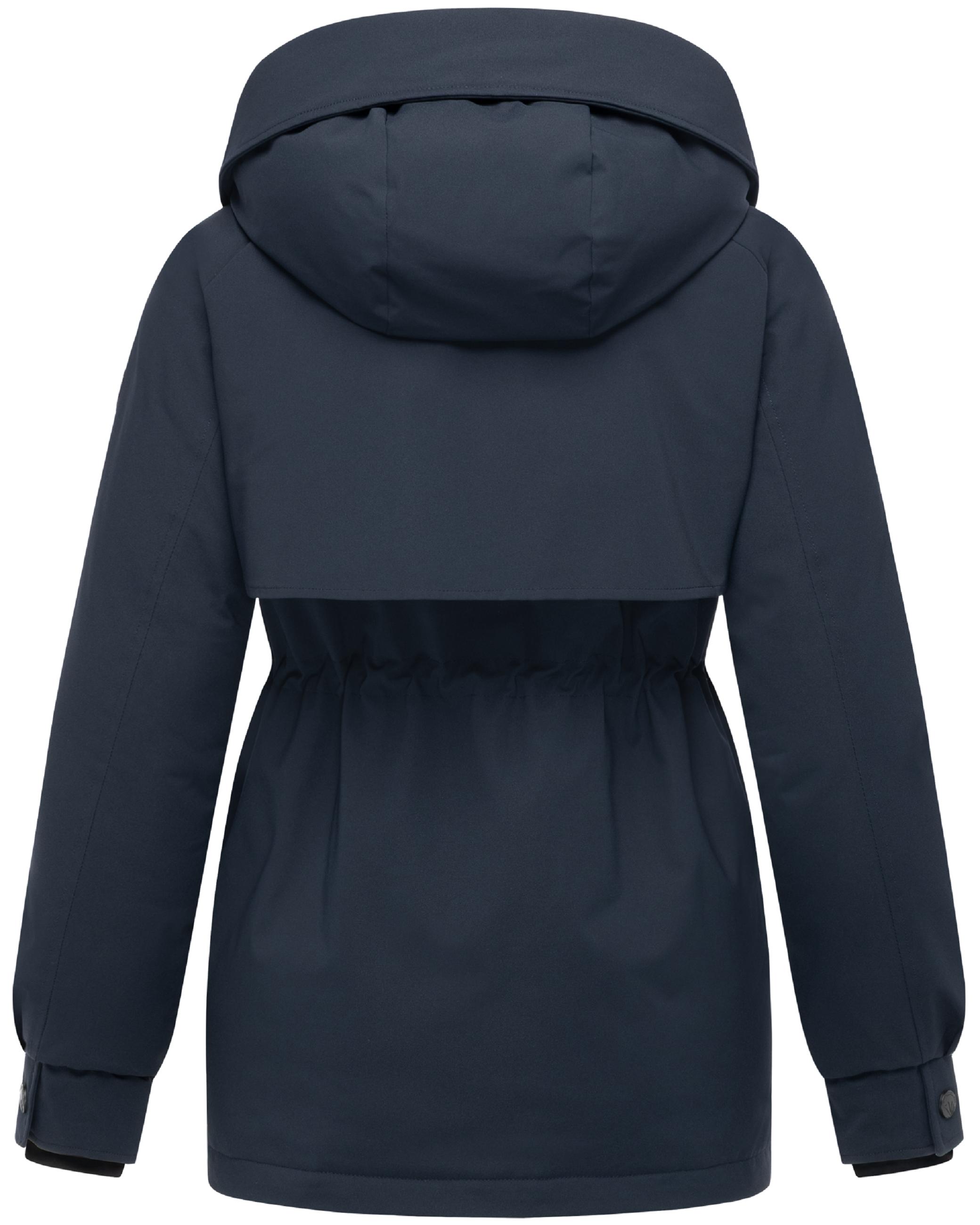 Winter Kurzmantel mit Taillenzugband "Shigaraa XVI" Navy