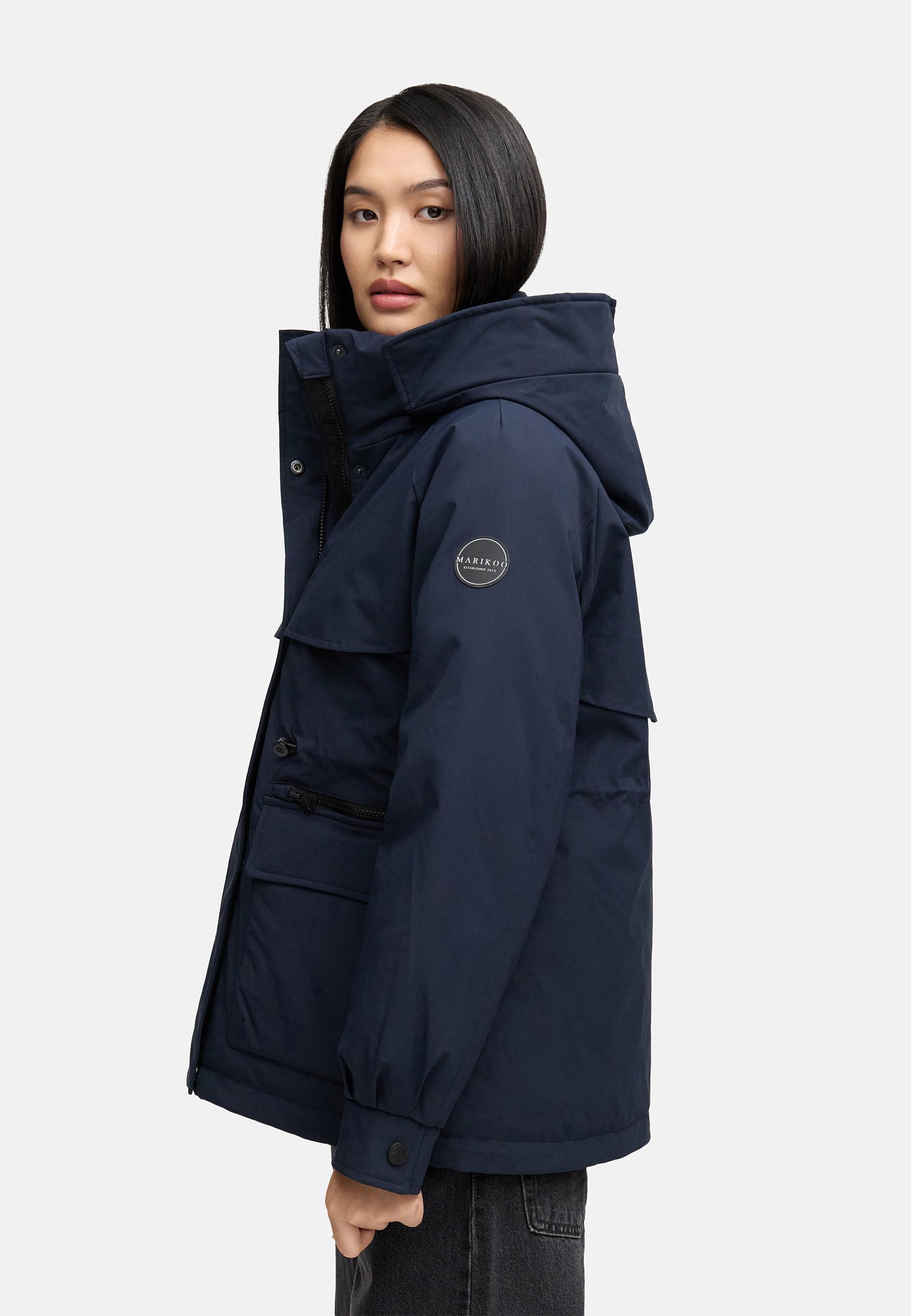 Winter Kurzmantel mit Taillenzugband "Shigaraa XVI" Navy