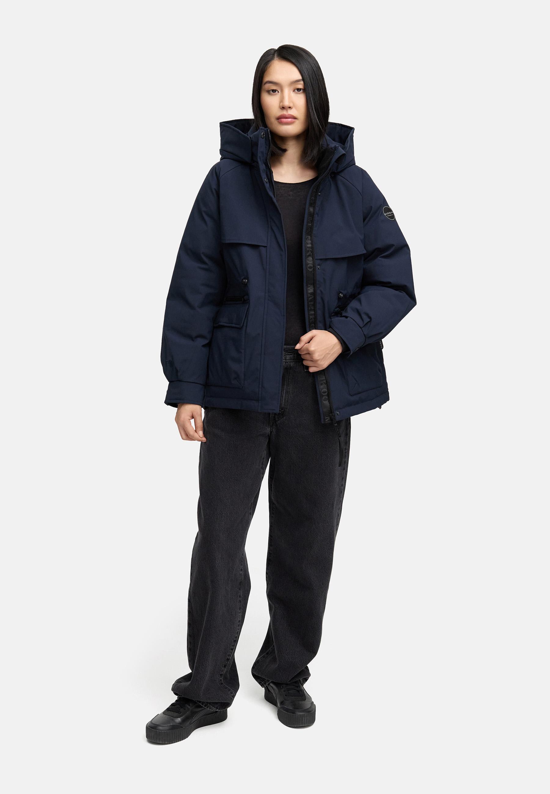 Winter Kurzmantel mit Taillenzugband "Shigaraa XVI" Navy