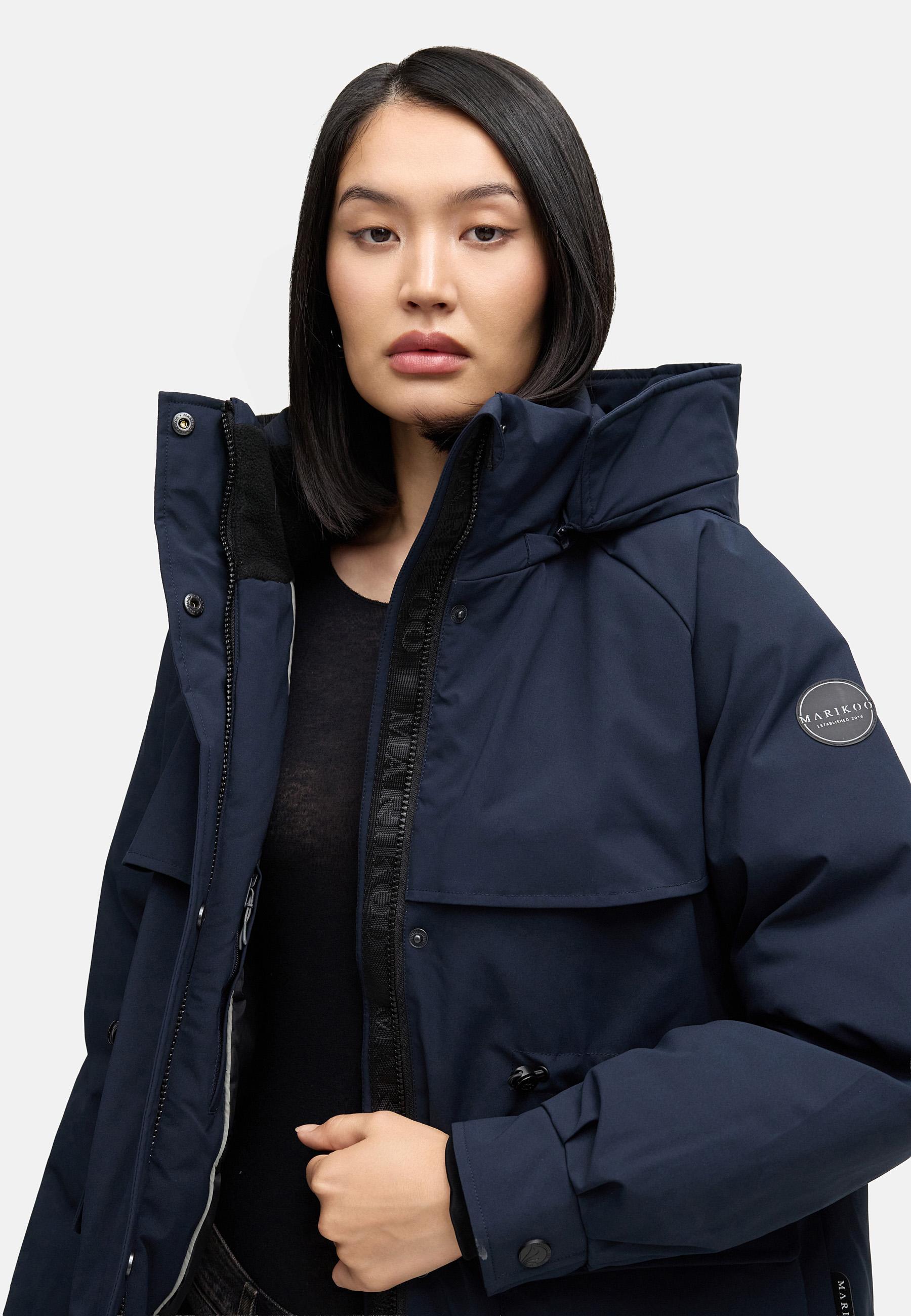 Winter Kurzmantel mit Taillenzugband "Shigaraa XVI" Navy