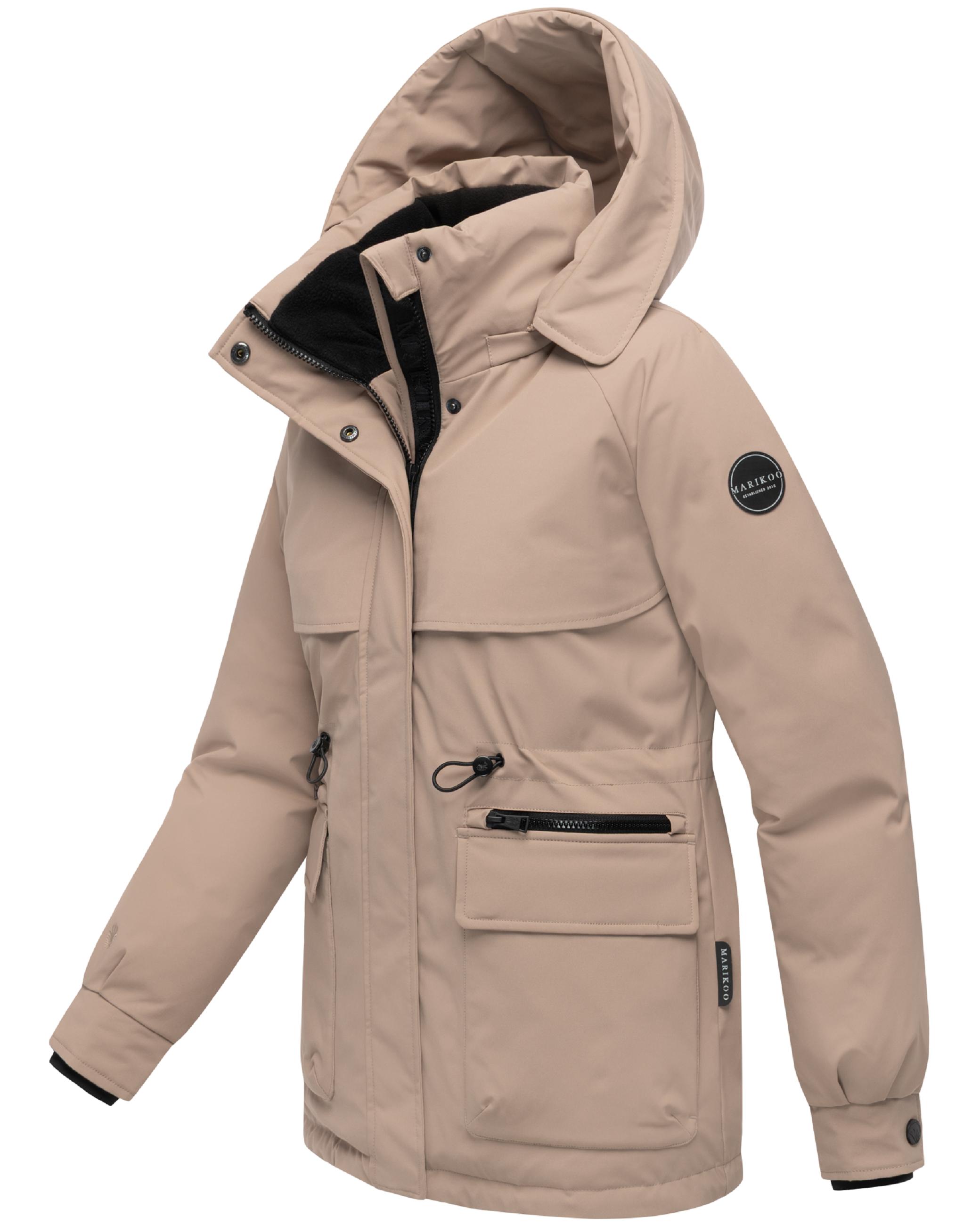 Winter Kurzmantel mit Taillenzugband "Shigaraa XVI" Taupe Grey