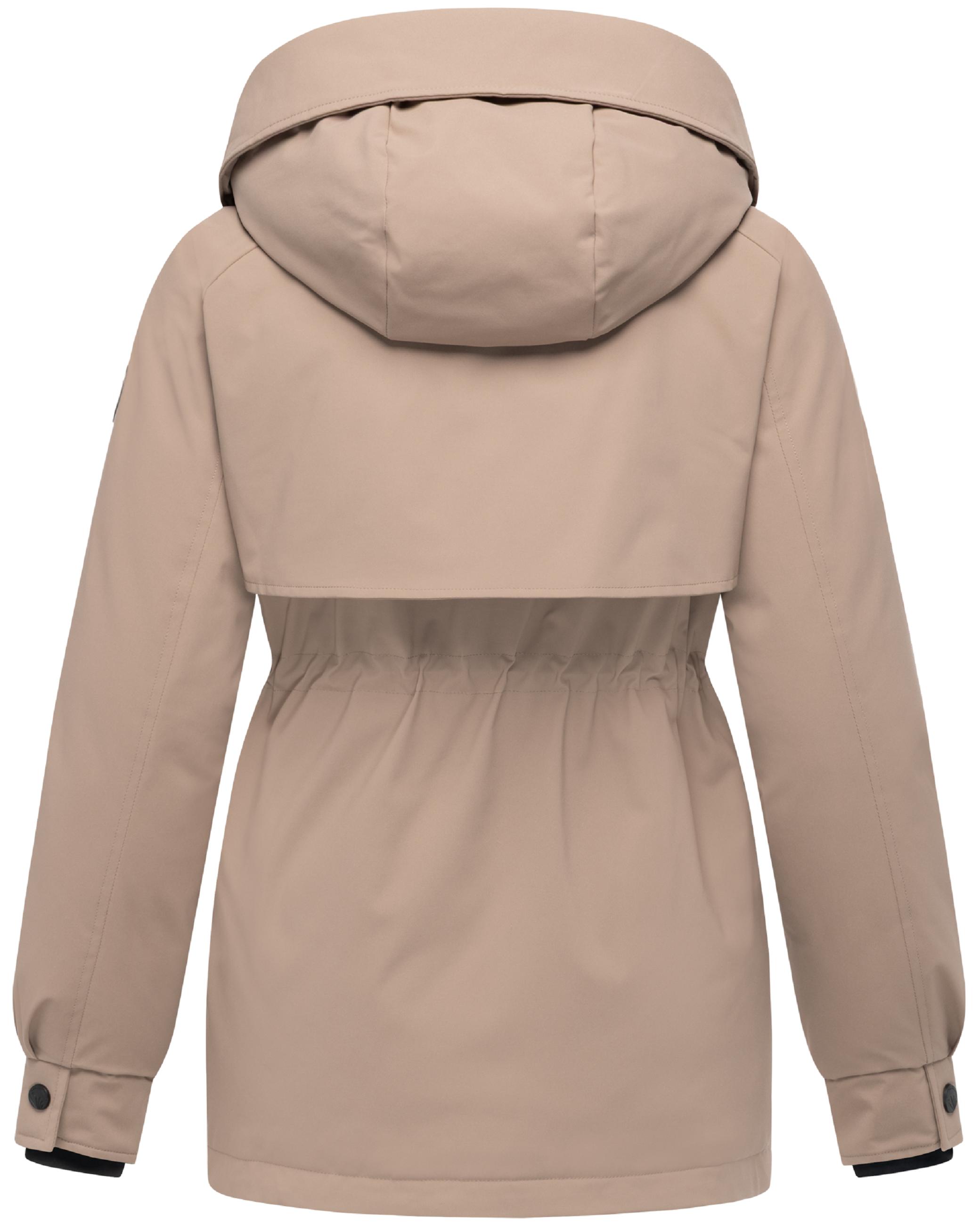 Winter Kurzmantel mit Taillenzugband "Shigaraa XVI" Taupe Grey