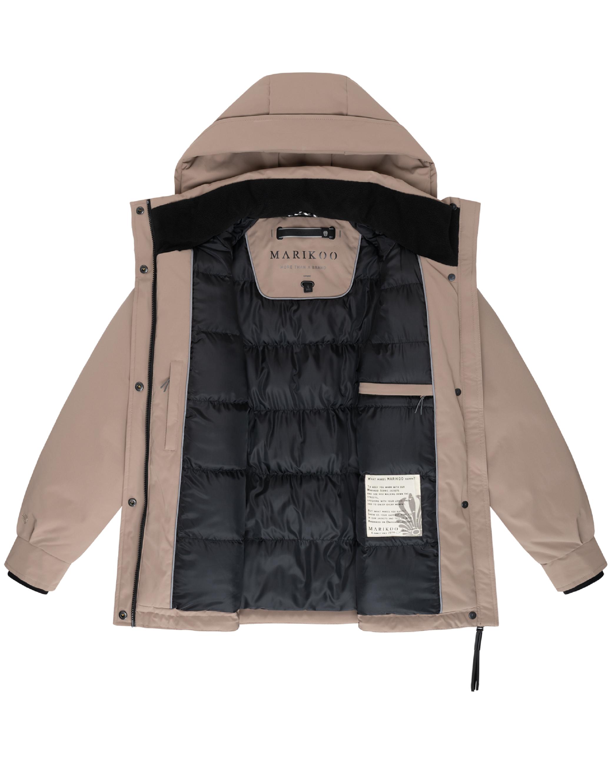 Winter Kurzmantel mit Taillenzugband "Shigaraa XVI" Taupe Grey