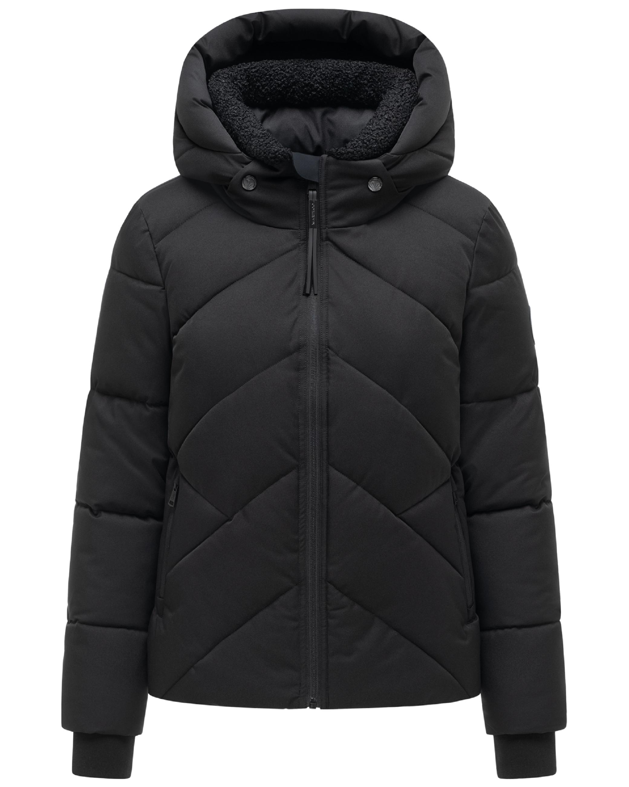 Steppjacke mit abnehmbarer Kapuze und Teddyfleece-Innenfutter "Shinamii XVI" Black