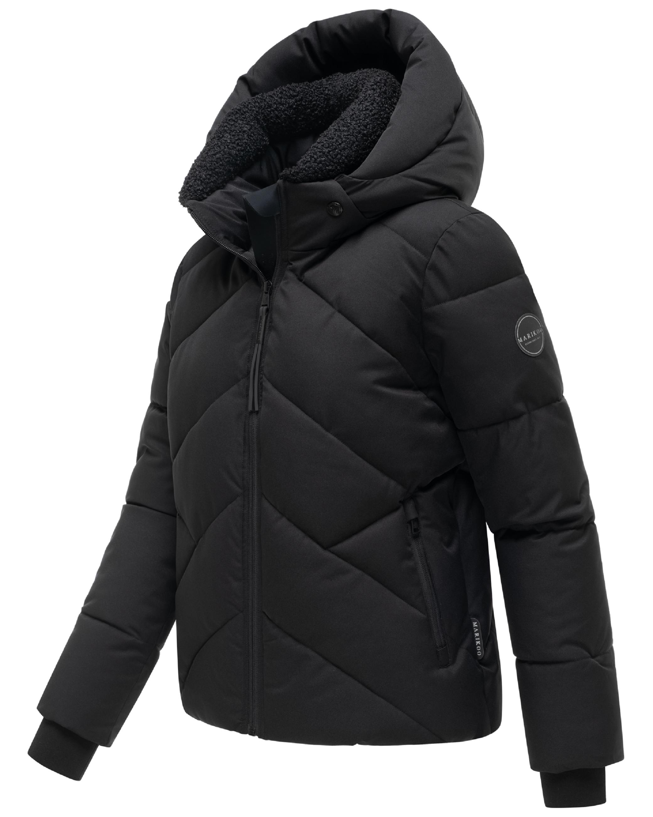 Steppjacke mit abnehmbarer Kapuze und Teddyfleece-Innenfutter "Shinamii XVI" Black