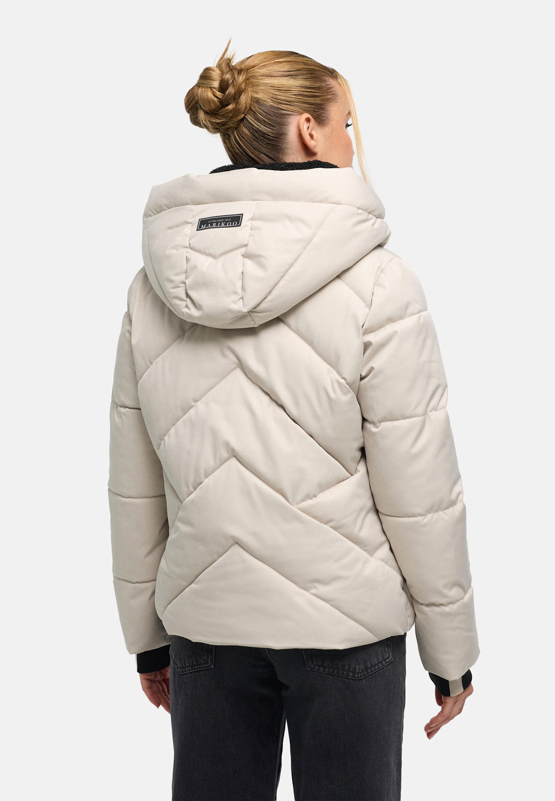 Steppjacke mit abnehmbarer Kapuze und Teddyfleece-Innenfutter "Shinamii XVI" Bone