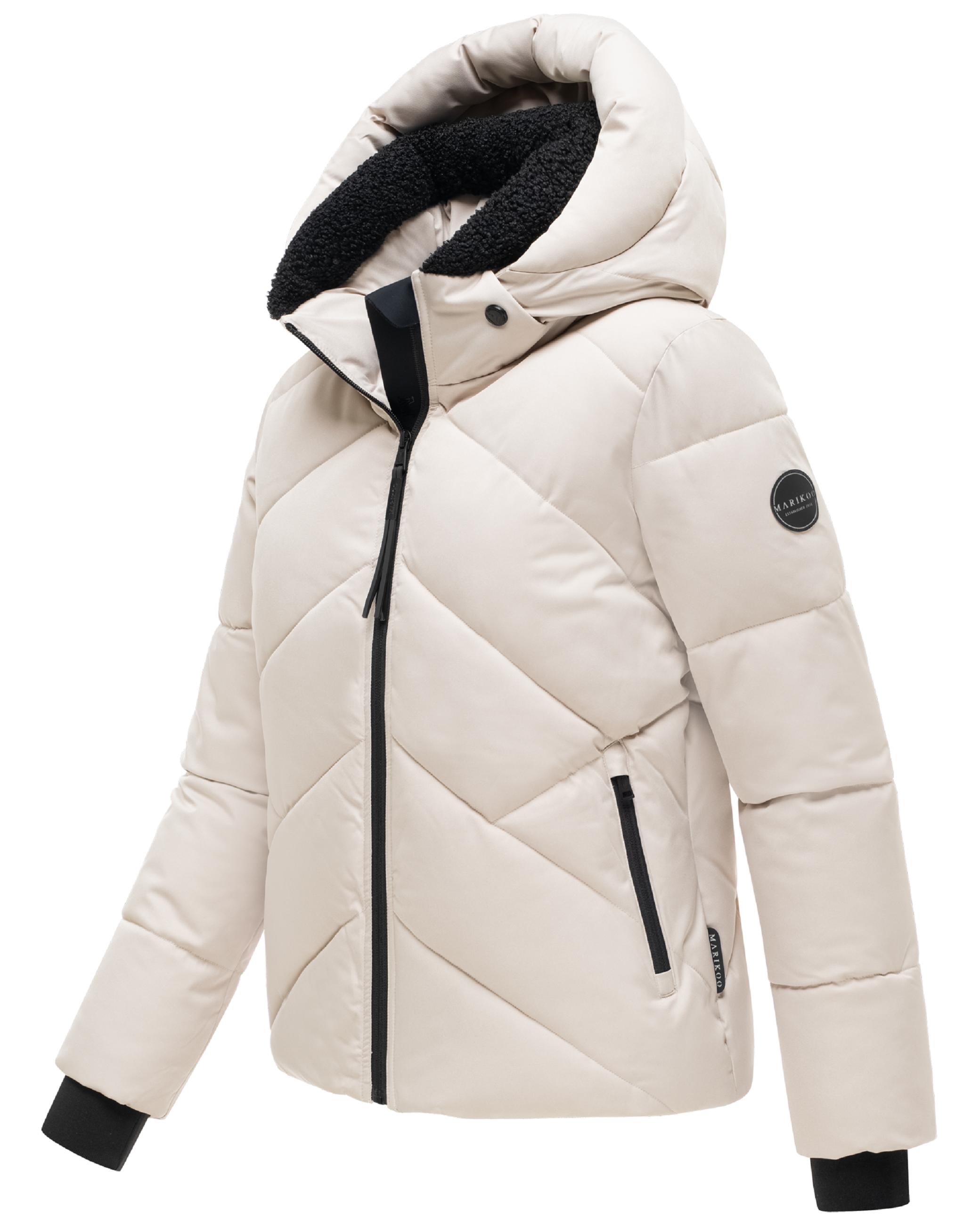Steppjacke mit abnehmbarer Kapuze und Teddyfleece-Innenfutter "Shinamii XVI" Bone