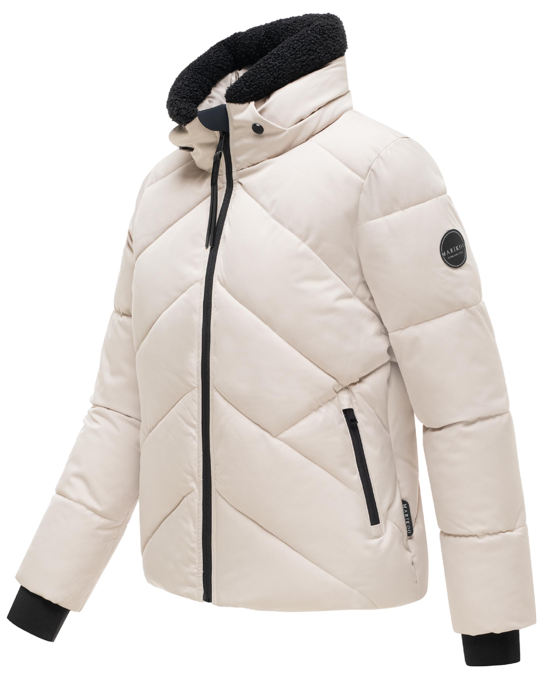 Steppjacke mit abnehmbarer Kapuze und Teddyfleece-Innenfutter "Shinamii XVI" Bone