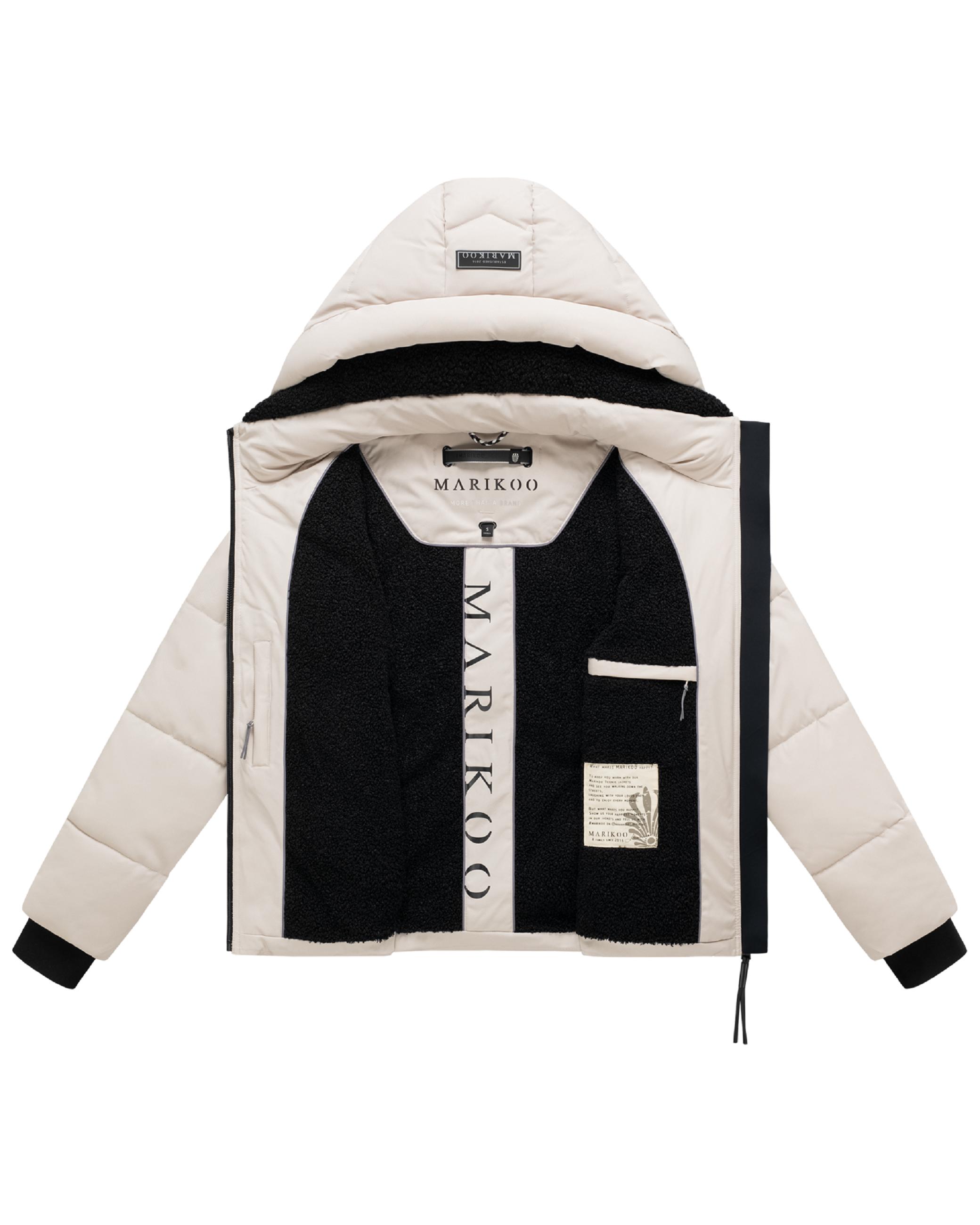 Steppjacke mit abnehmbarer Kapuze und Teddyfleece-Innenfutter "Shinamii XVI" Bone