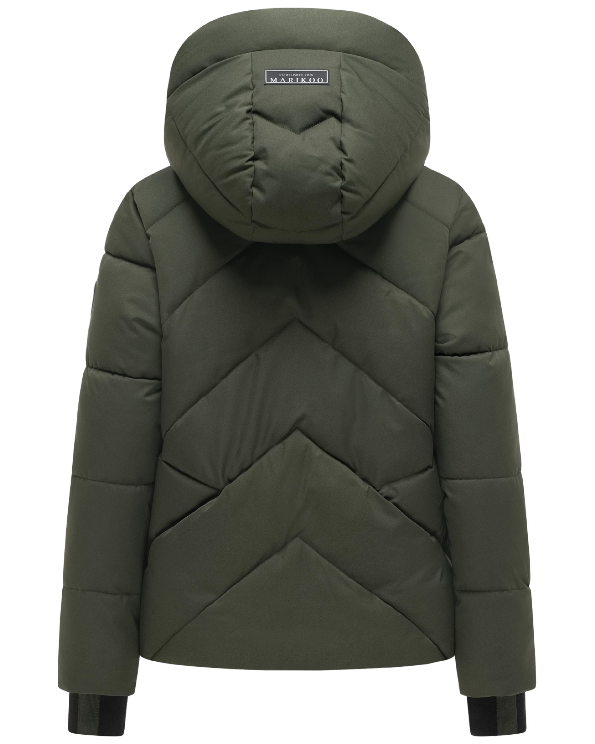 Steppjacke mit abnehmbarer Kapuze und Teddyfleece-Innenfutter "Shinamii XVI" Dark Olive