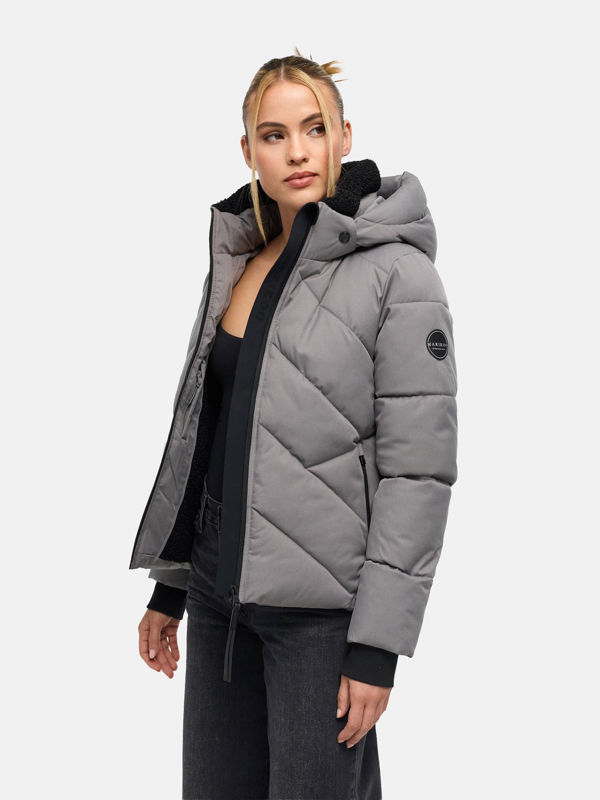 Steppjacke mit abnehmbarer Kapuze und Teddyfleece-Innenfutter "Shinamii XVI" Grey