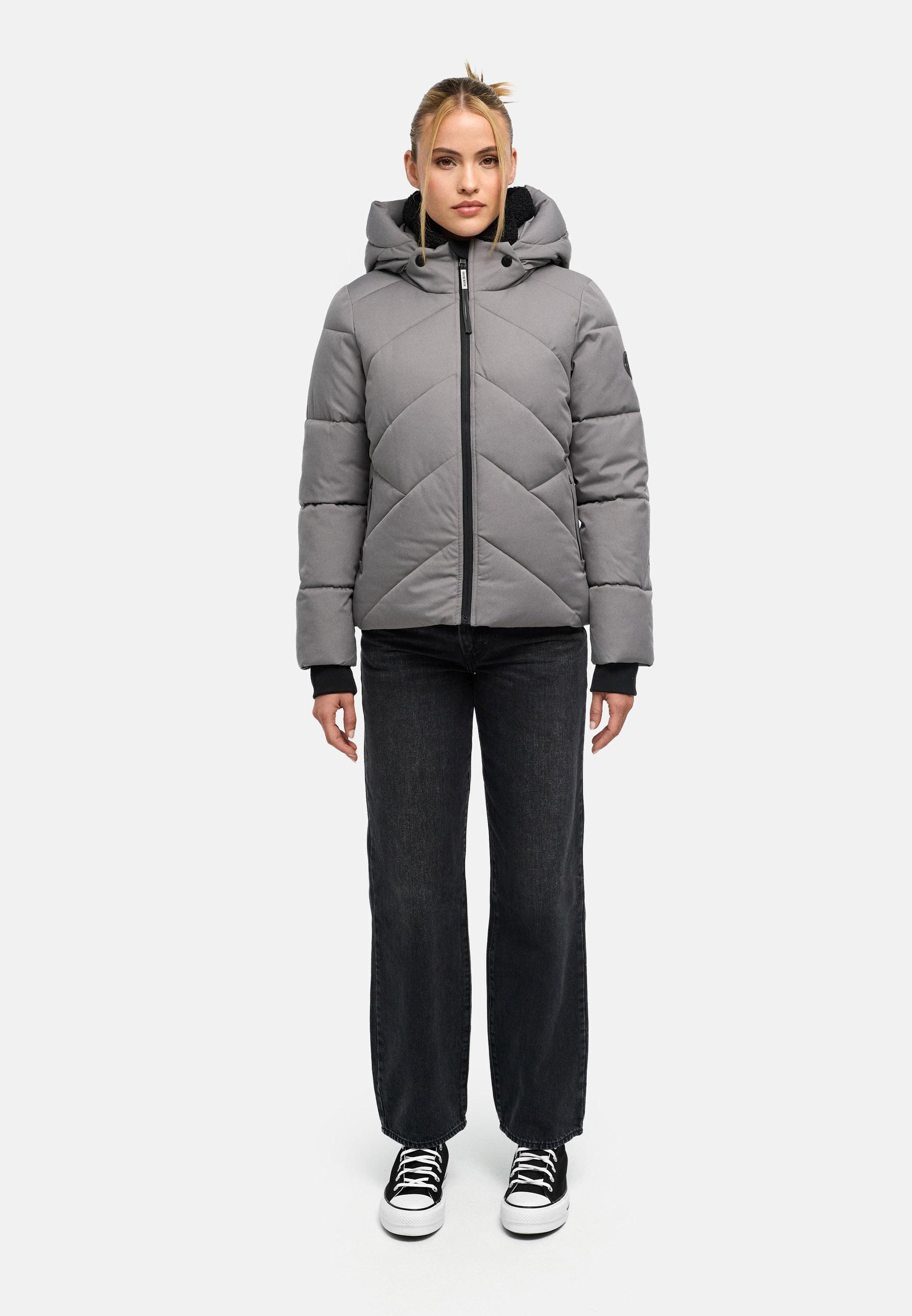 Steppjacke mit abnehmbarer Kapuze und Teddyfleece-Innenfutter "Shinamii XVI" Grey