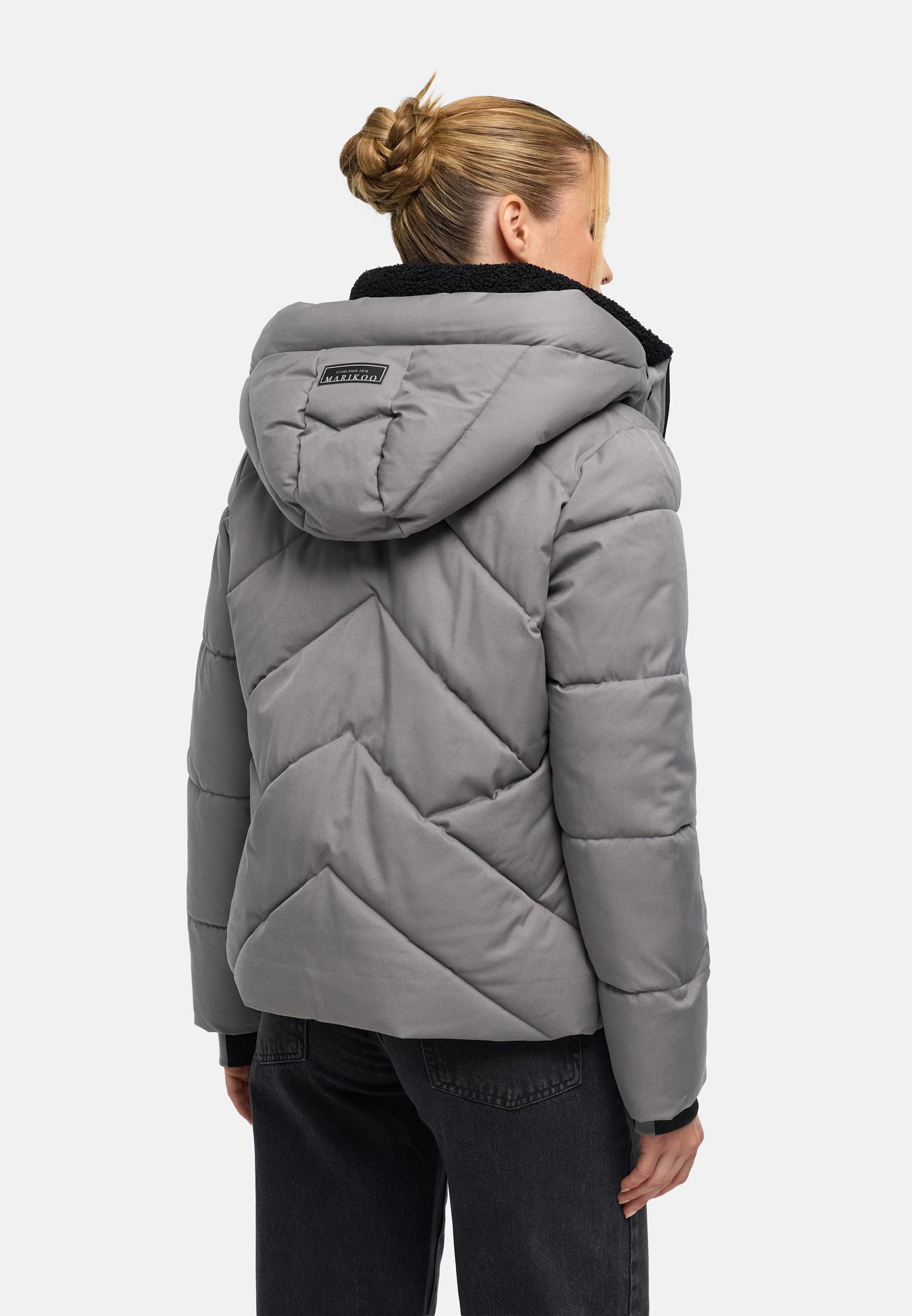 Steppjacke mit abnehmbarer Kapuze und Teddyfleece-Innenfutter "Shinamii XVI" Grey