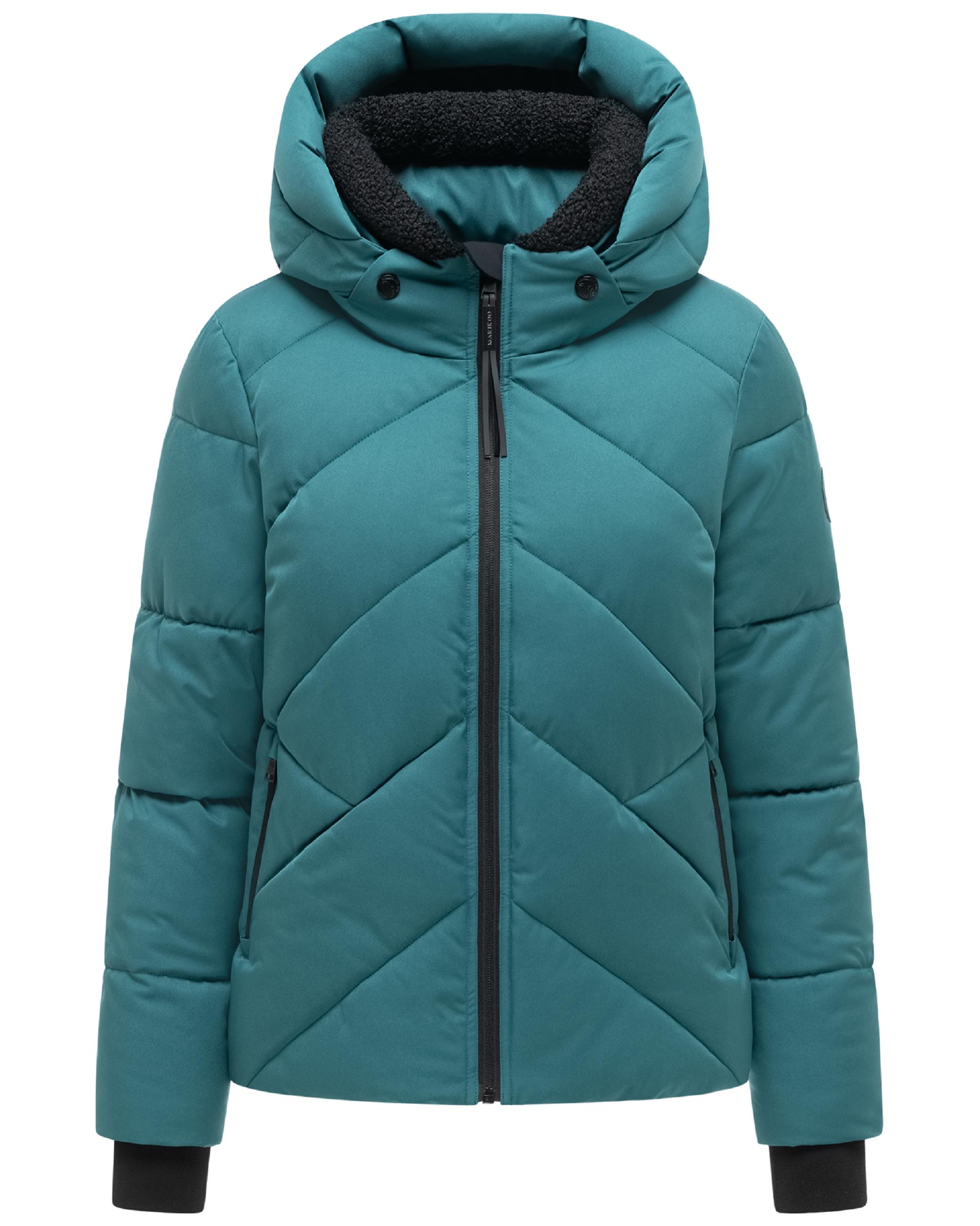 Steppjacke mit abnehmbarer Kapuze und Teddyfleece-Innenfutter "Shinamii XVI" Ocean Green