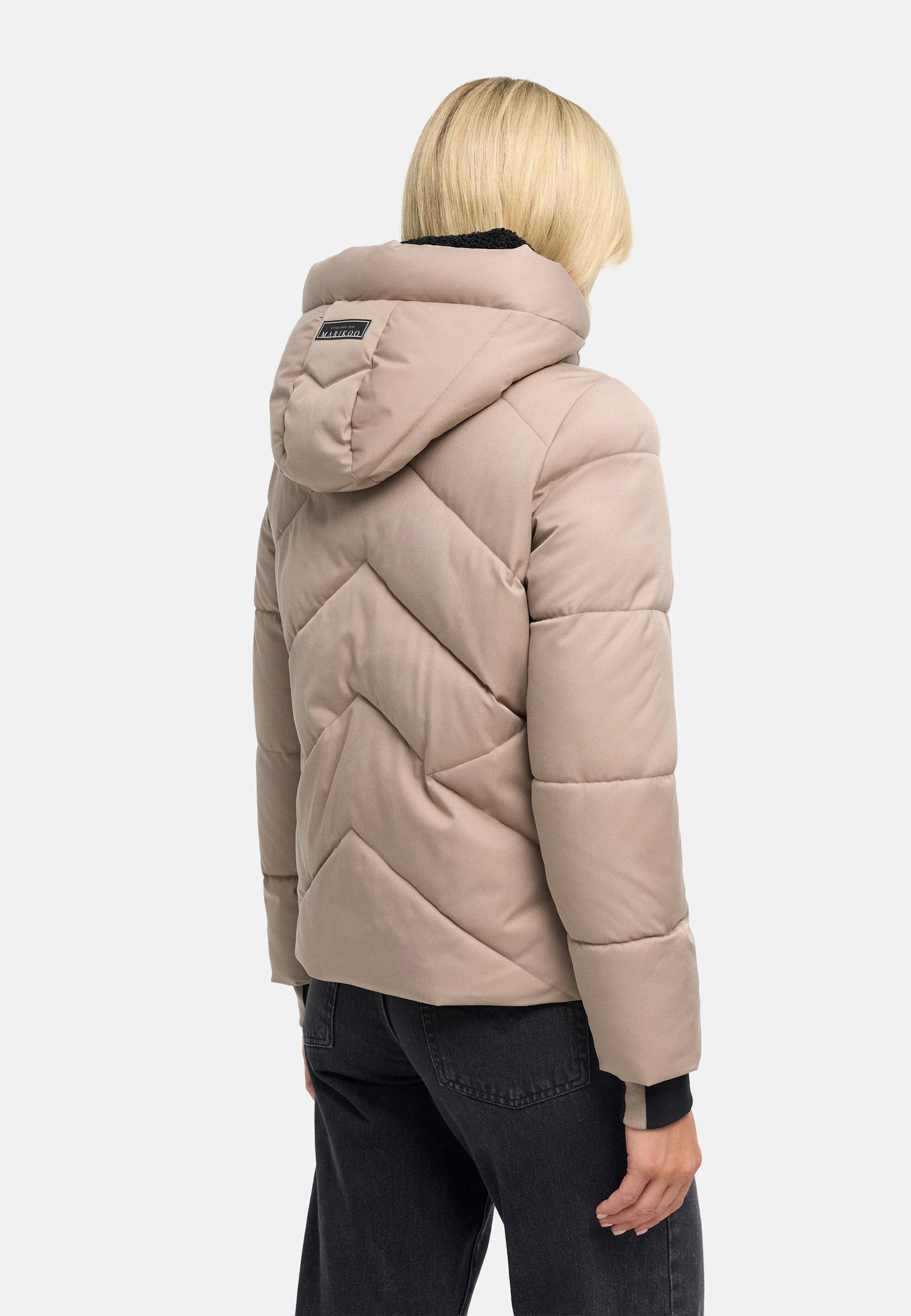 Steppjacke mit abnehmbarer Kapuze und Teddyfleece-Innenfutter "Shinamii XVI" Taupe Grey