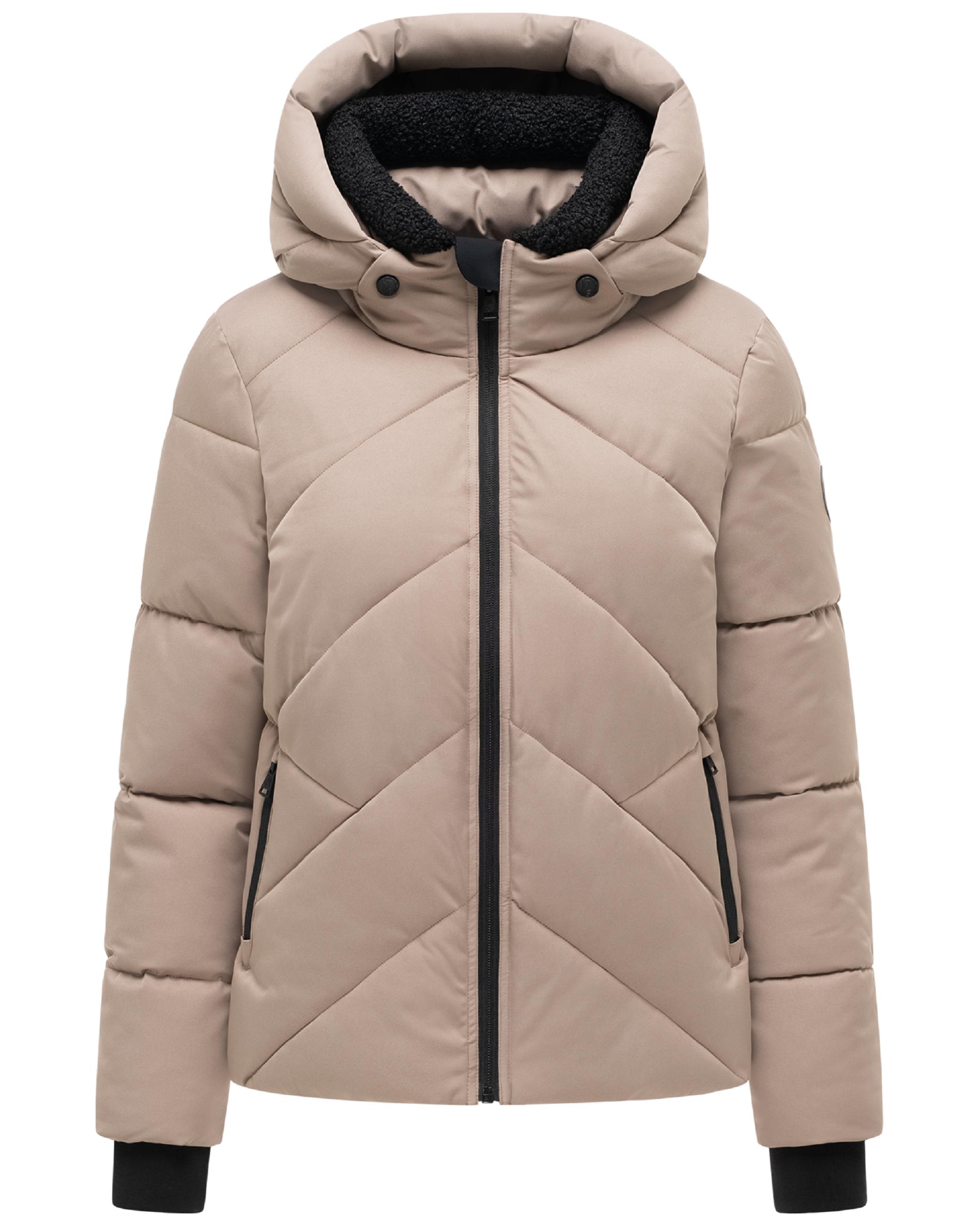 Steppjacke mit abnehmbarer Kapuze und Teddyfleece-Innenfutter "Shinamii XVI" Taupe Grey
